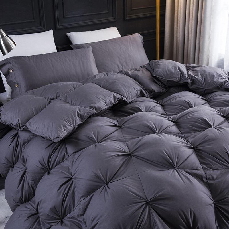 SNOWMAN Goose Down Comforter Pinch Pleat Duvet Insert 750FP,1200TC Cotton