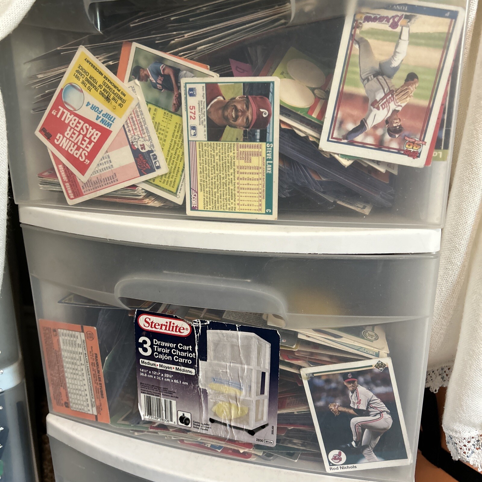 1000pc Vtg Baseball Card Lot, 1980-90’s, Topps, Fleer, Donruss, Upper Deck