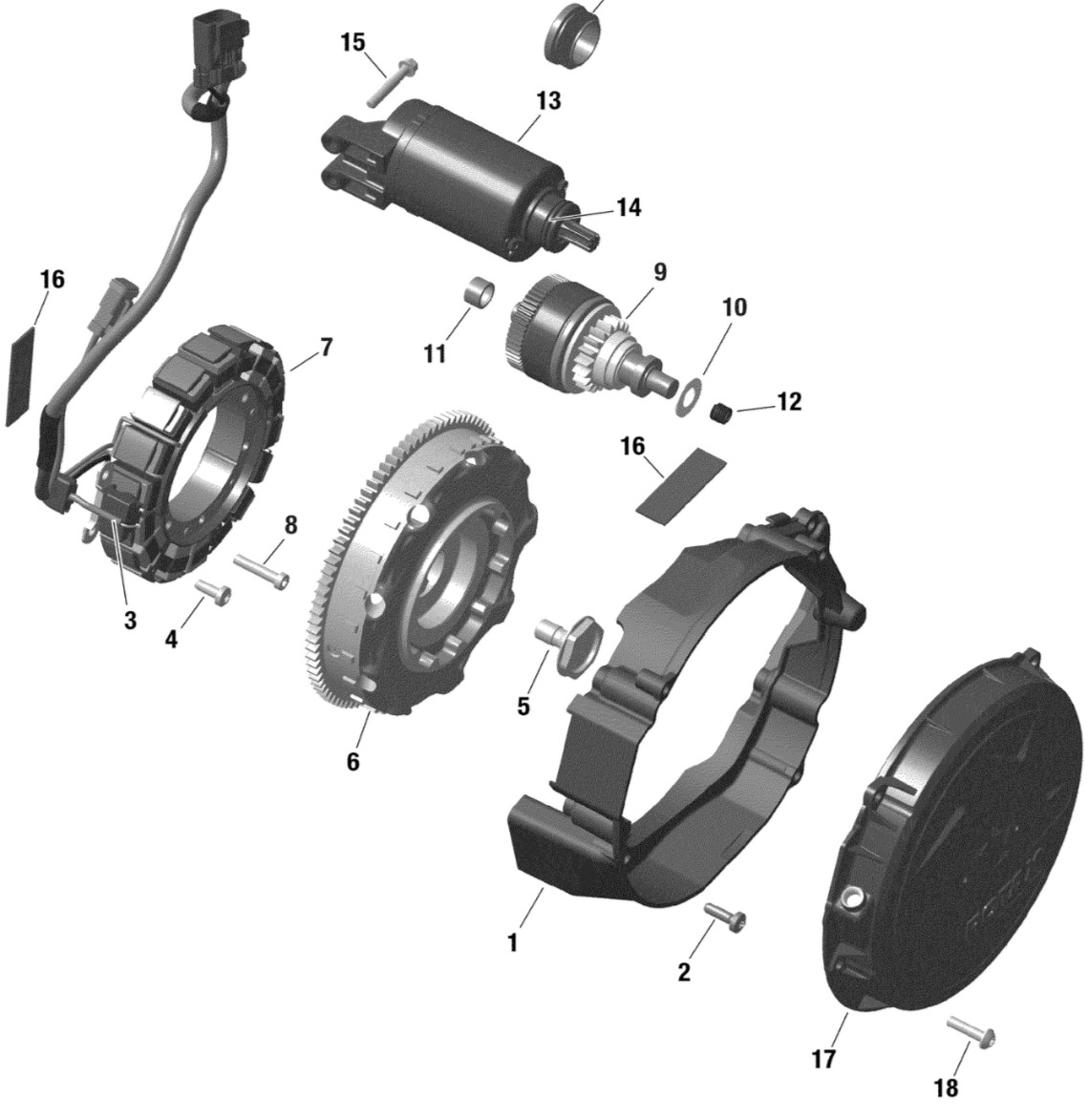New BRP starter bendix bearing Ski-Doo Can-Am OEM crankcase engine motor summit