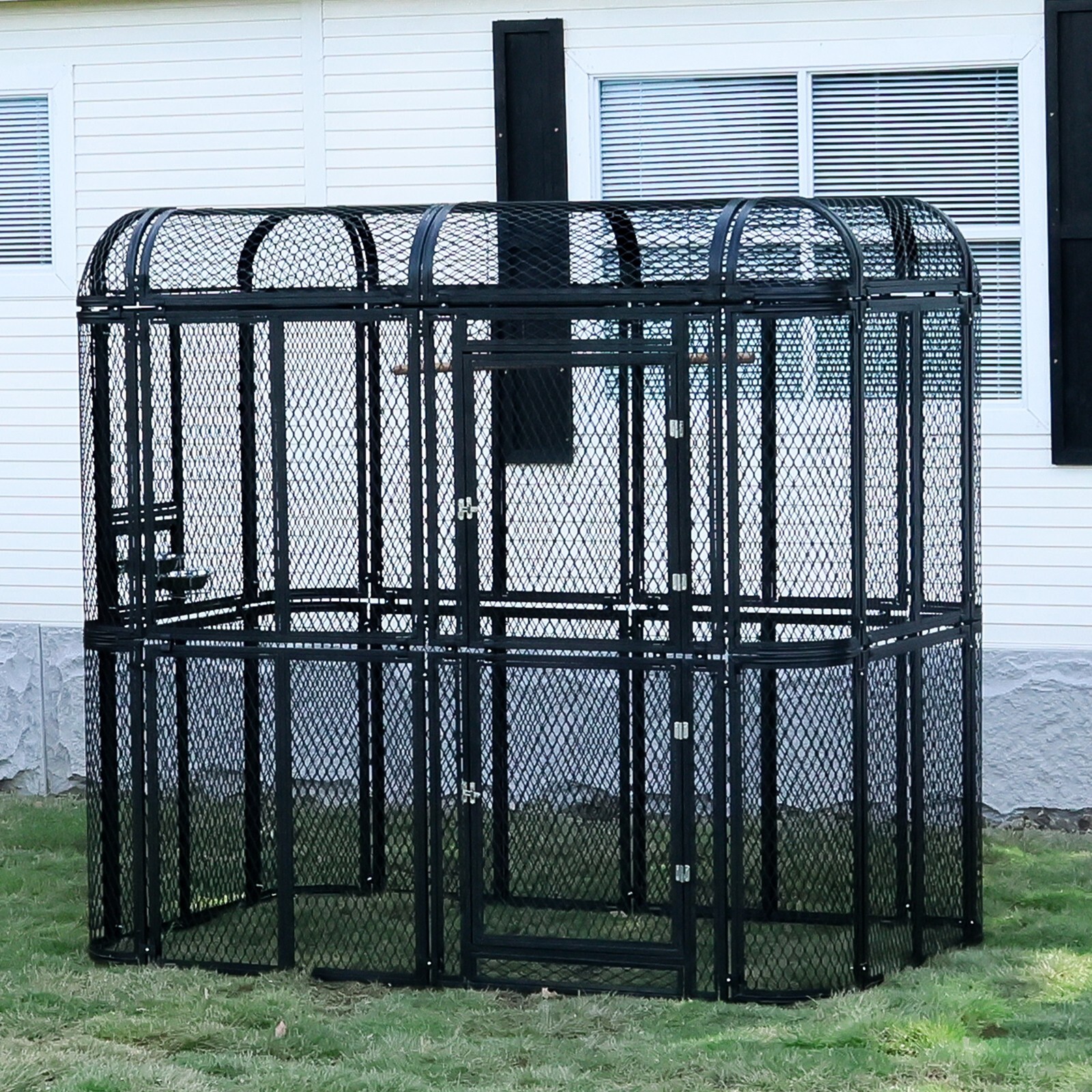 Slight Defect 77" Large Walk-in Iron Flight Bird Cage Aviary Parrot Macaw Finch