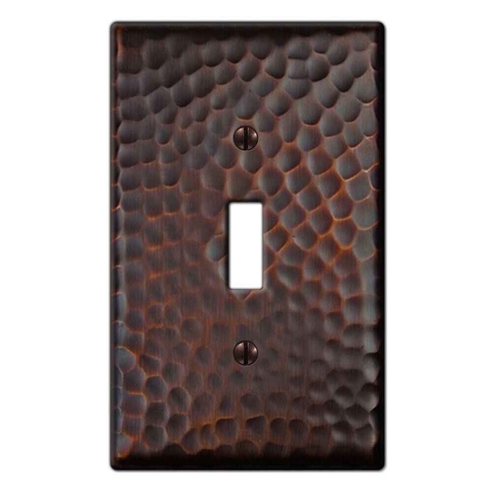 Wall Switch Cover Hammered Vintage Textured Outlet Toggle Bronze Plates