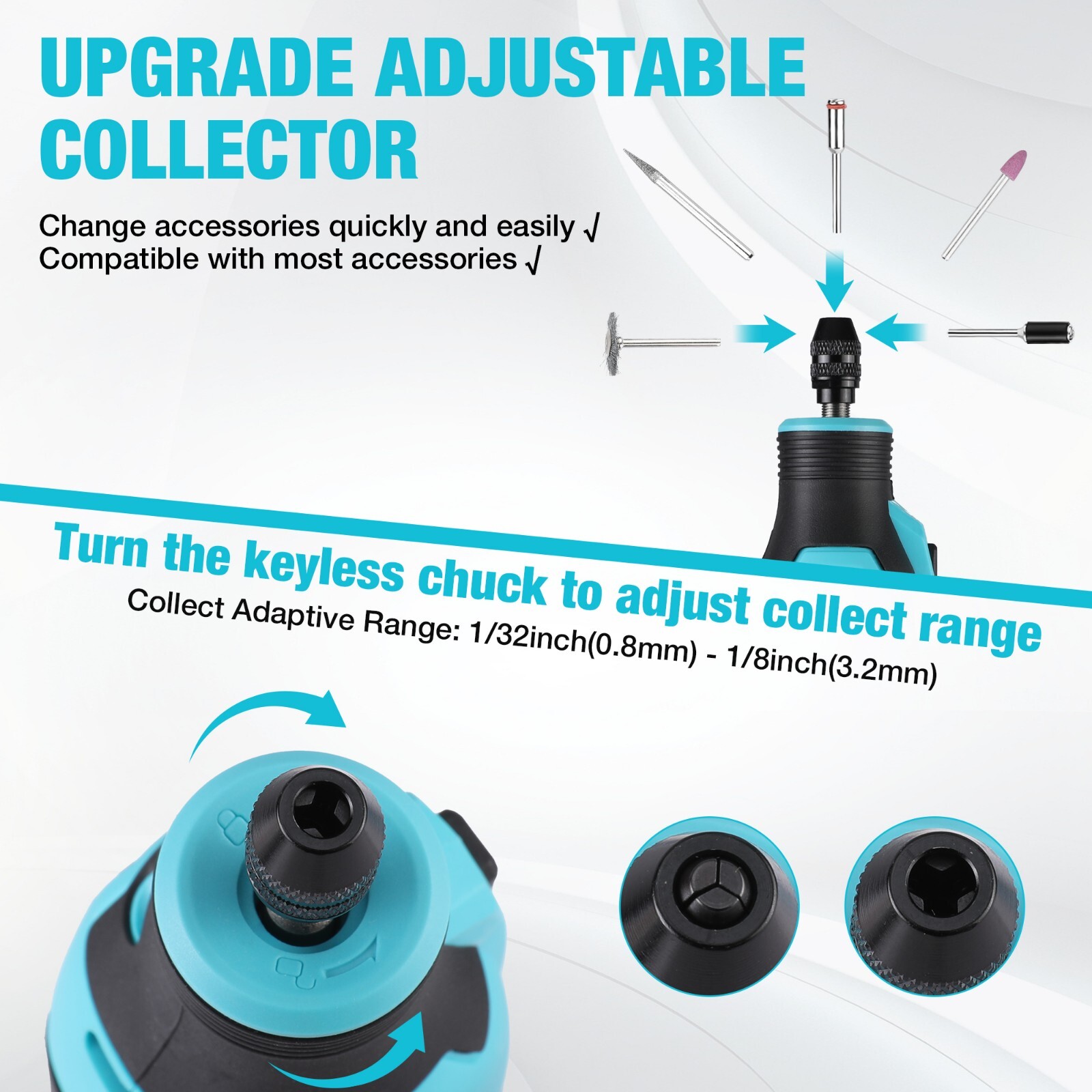 12V Cordless Rotary Tool Kit with 118PCS Accessories 2.0Ah Rechargeable Battery