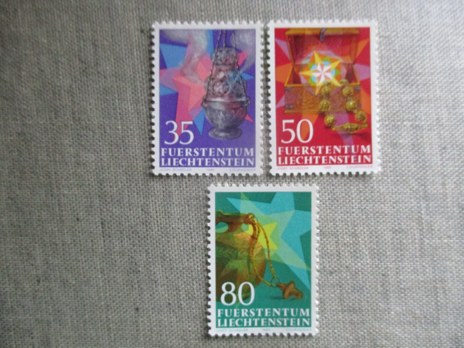 Liechtenstein, Scott# 820-822, MNH