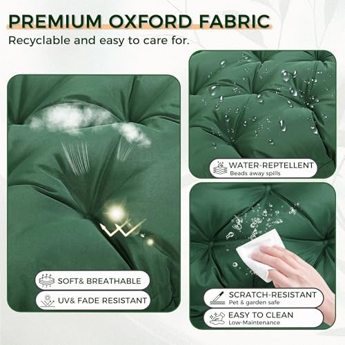 Porch Swing Cushions 60 Inch,Waterproof 60x40x4 inches/150x100x10cm Dark Blue