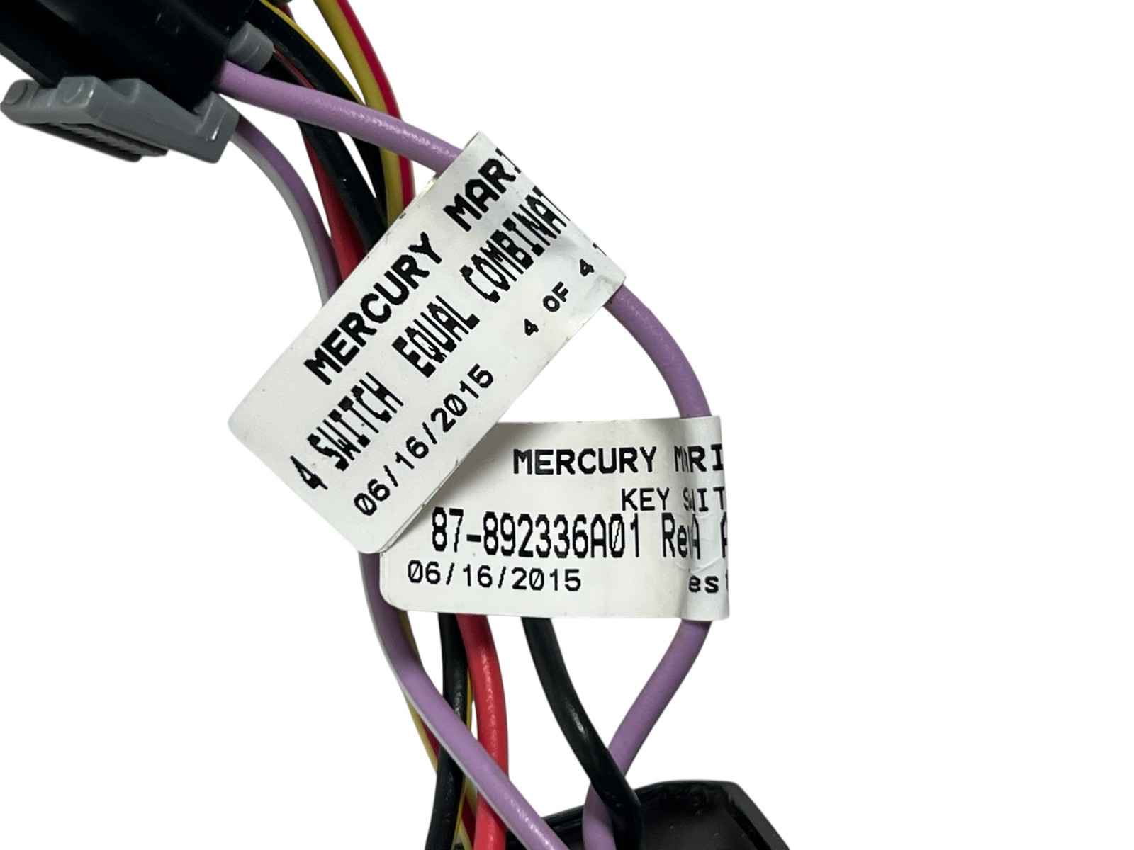 Mercury 87-892336A01, 4 Position Ignition Key Switch -NEW- OEM 87-893353A03