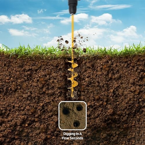 Garden Auger Drill Bit for Planting, 2 x 14.5 in Post Hole