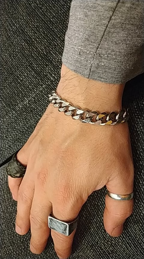 Silver Stainless Steel Curb Cuban Link Chain Bracelet Unisex Women Men 7-11inch