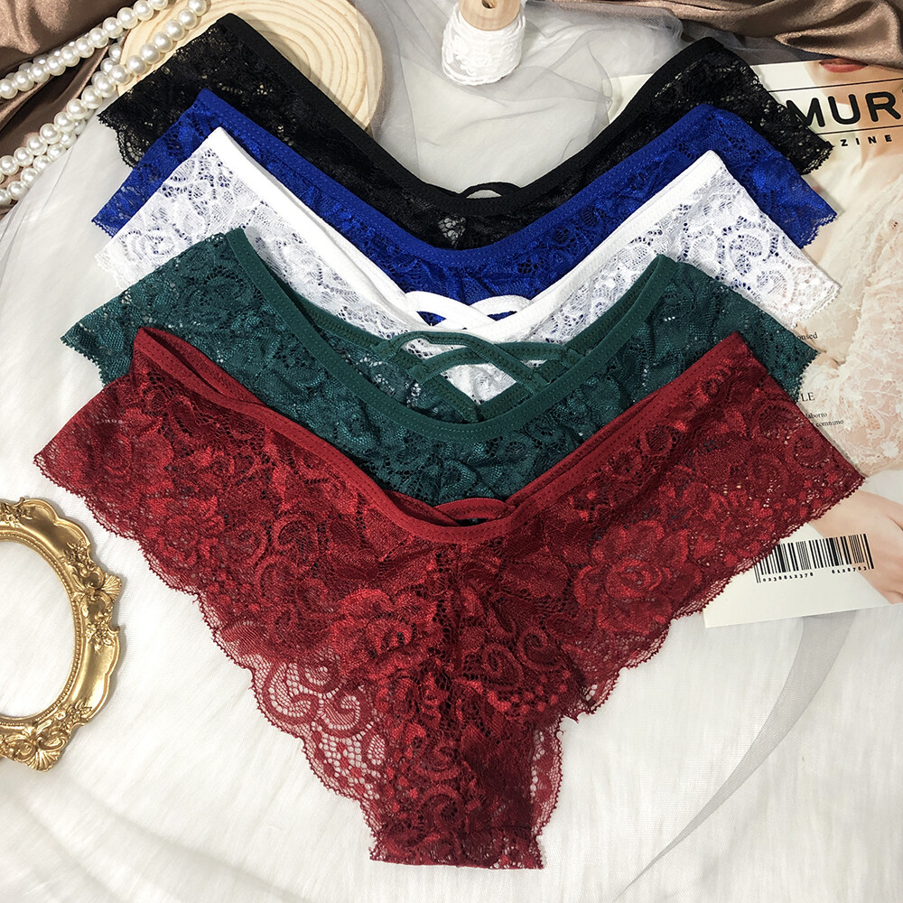 6 Packs Lot Womens French Lace Panties G string Thongs Brief Underwear Lingeries