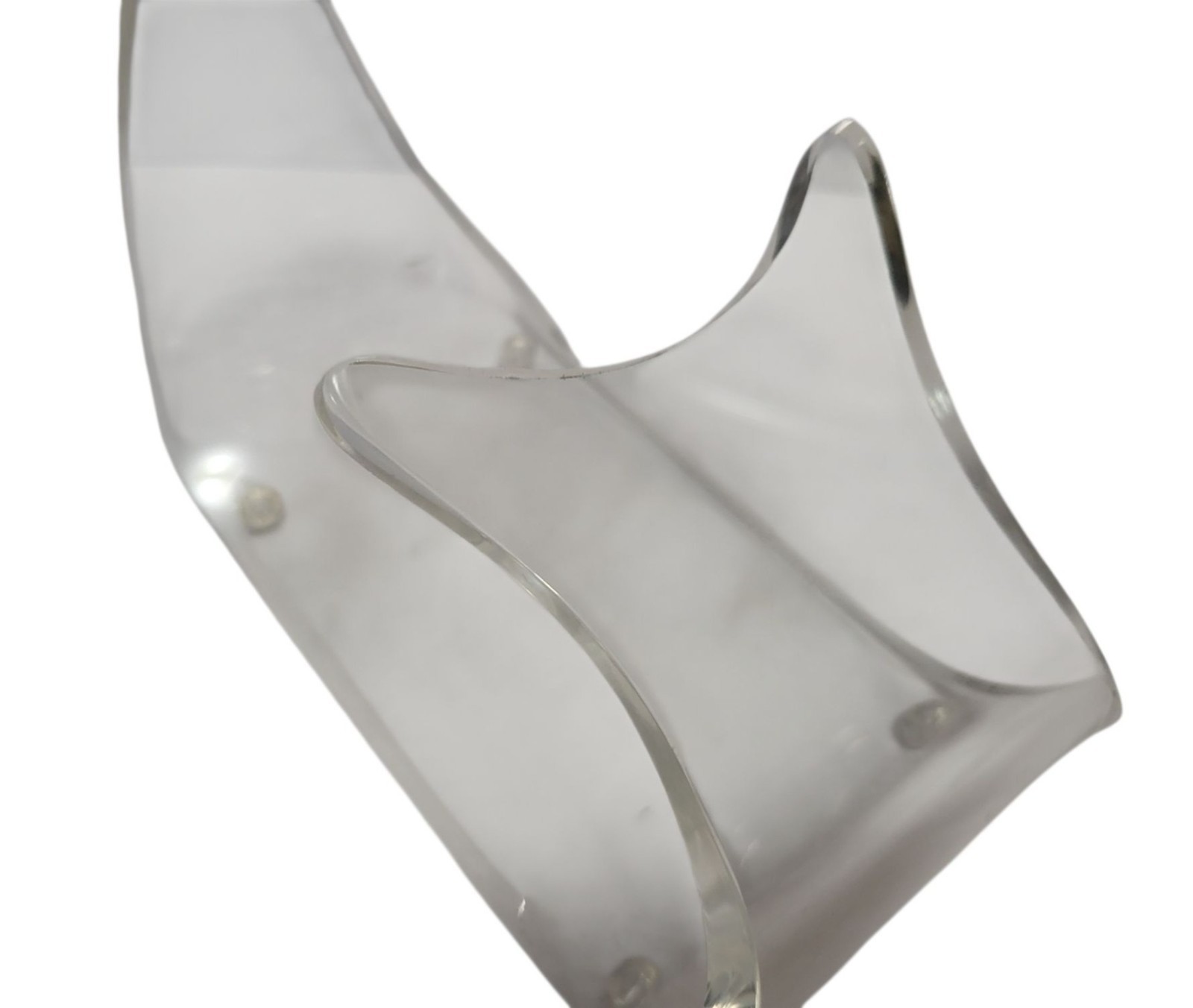 Lucite Wine Bottle Holder Stand 1970s Clear Acrylic Mid Century Modern Barware