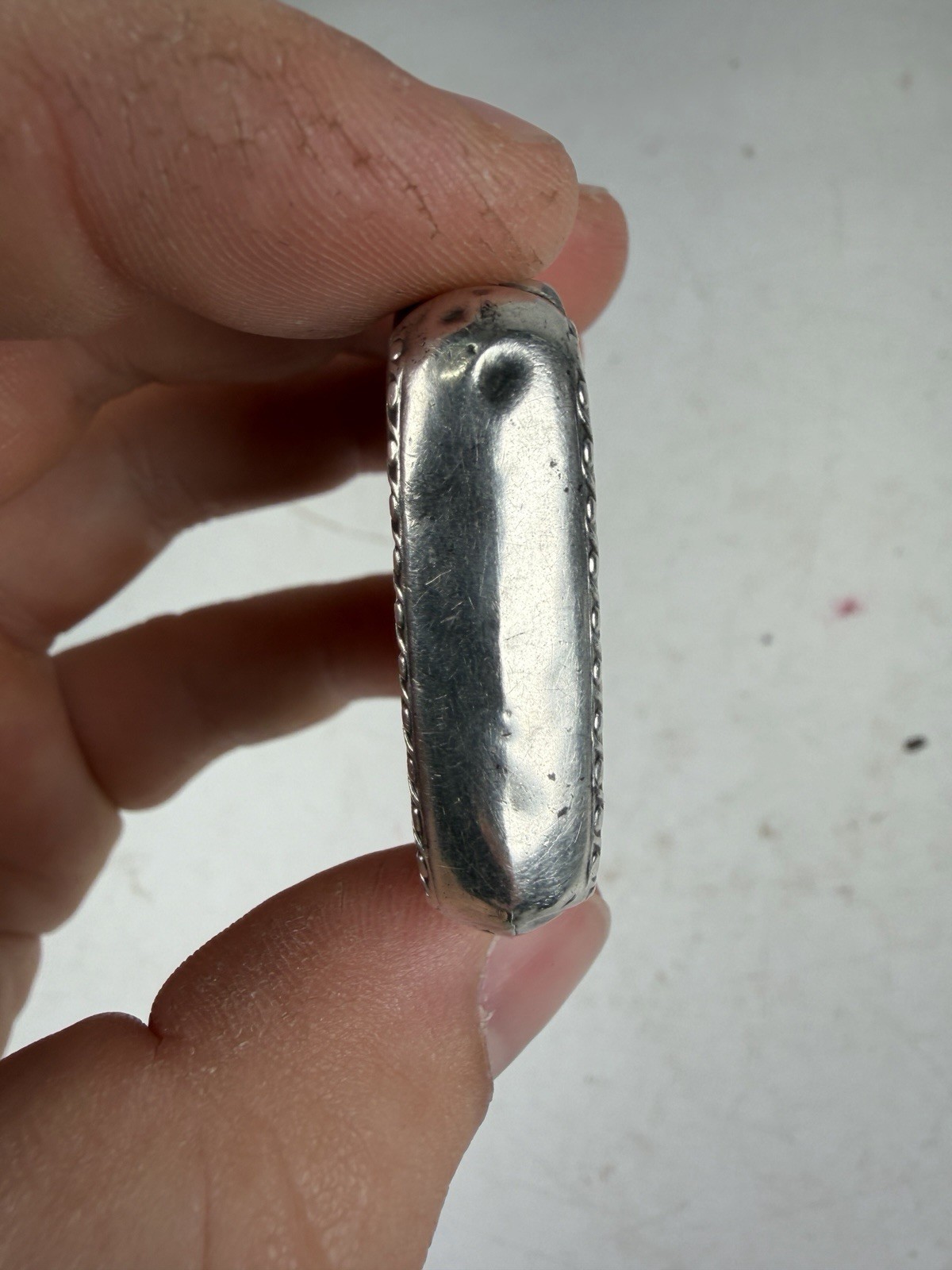 Antique Victorian Sterling Silver Repoussé Match Safe Vesta Case Late 1800s