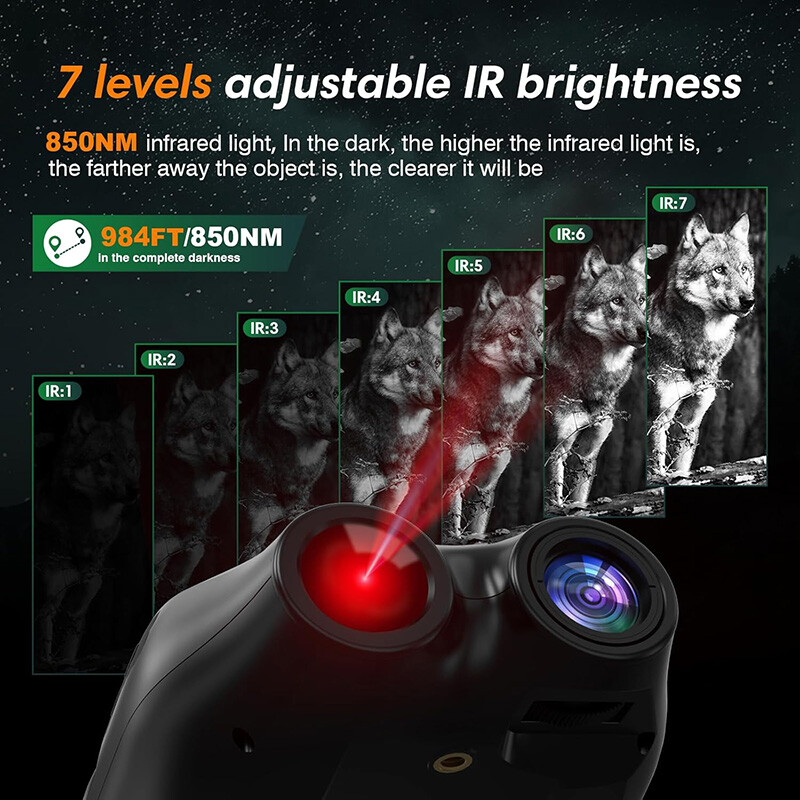 GTMEDIA N4 Night Vision Goggles Infrared Binoculars 300m Range IR Illuminator