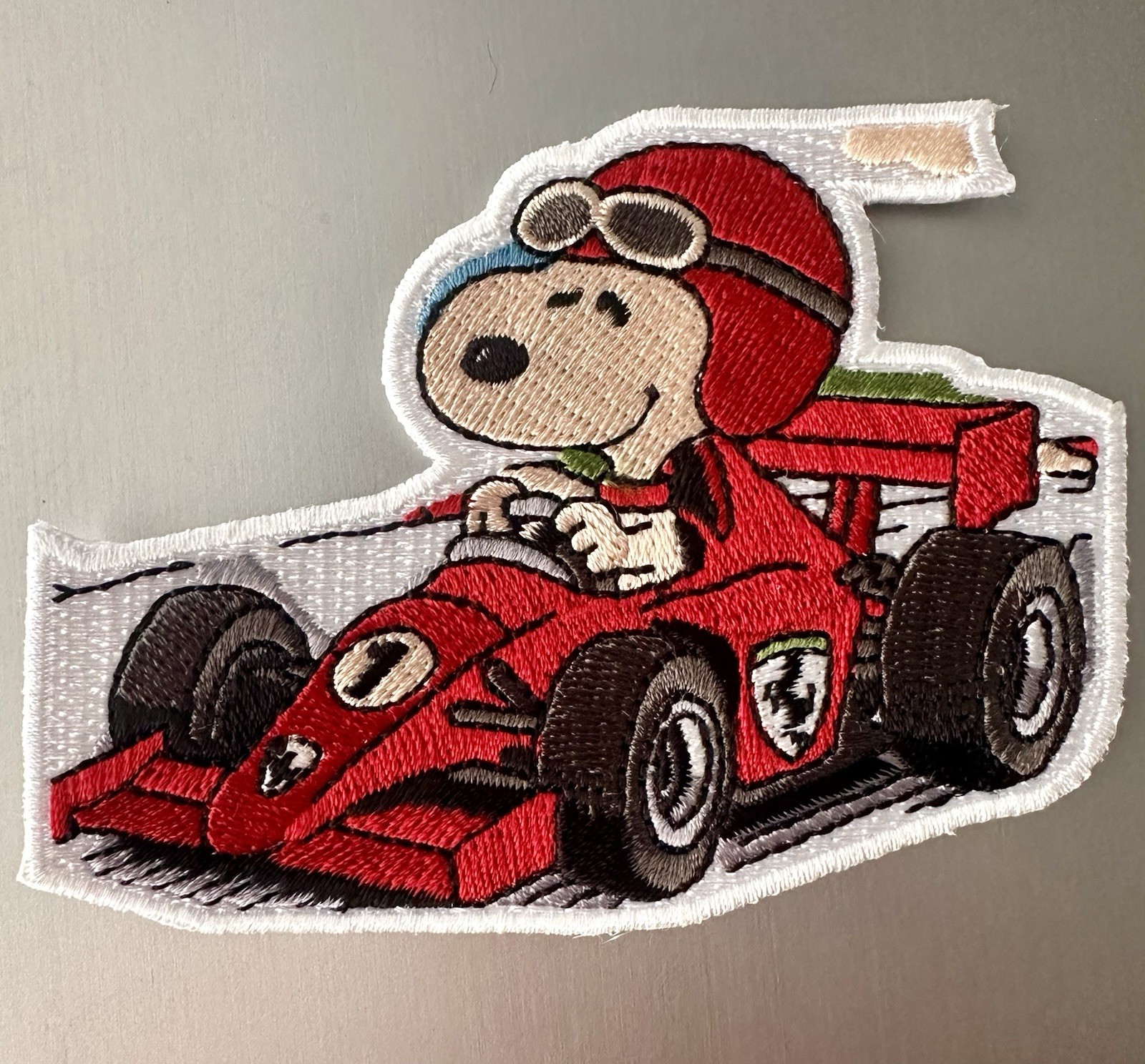 Race Car Snoooy LOGO PATCH F1 RACING Iron on PATCH 3.5”