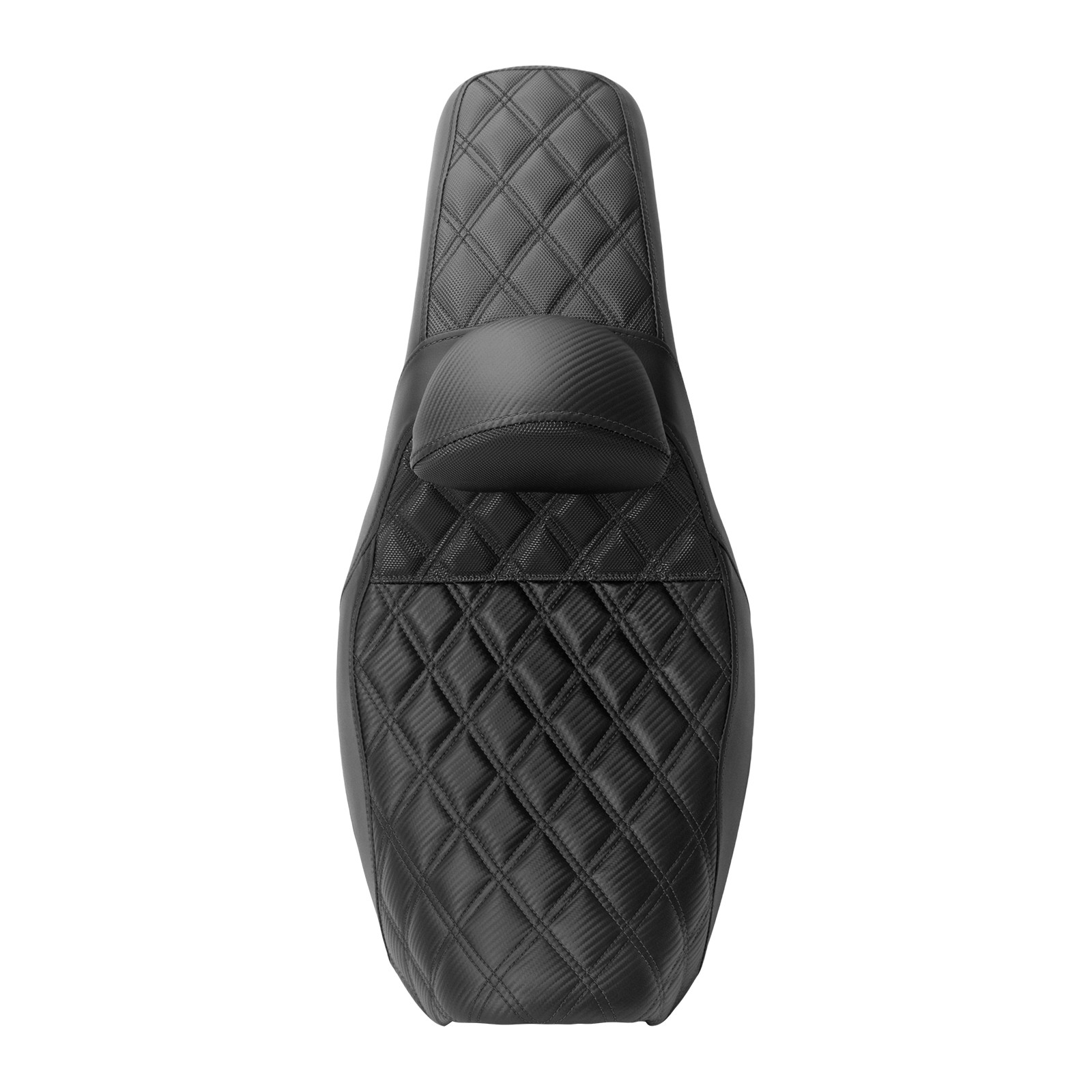 Black Stitching Seat W/ Driver Backrest Fit For Harley Dyna Super Glide 2006-17