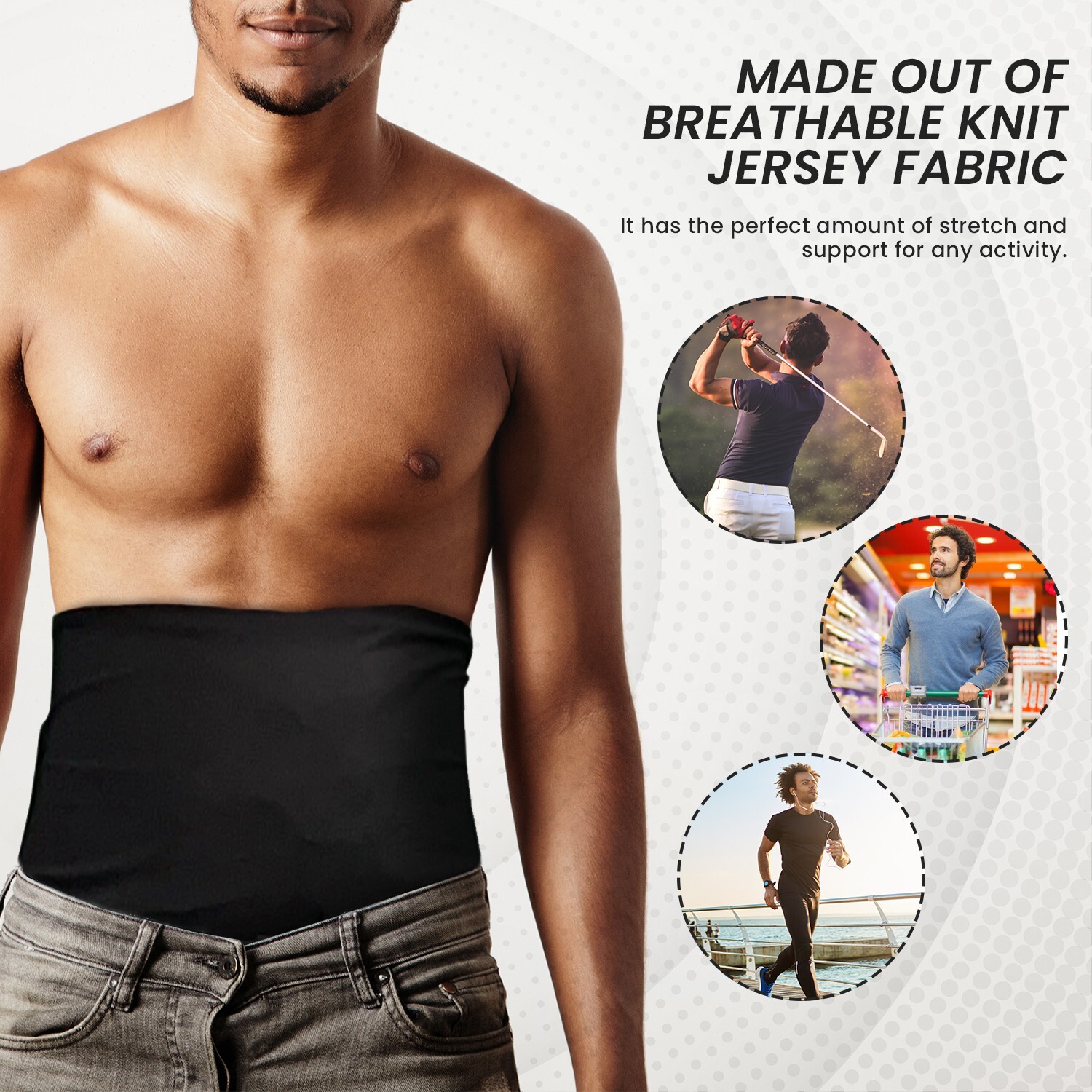 Elite Ostomy Support Wrap With Pockets & Invisible Zipper