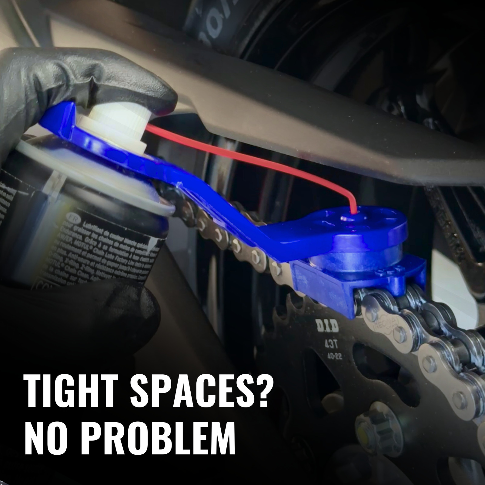 Oinker® Chain Lube Applicator Tool for Precise Lubrication of Motorcycle Chains