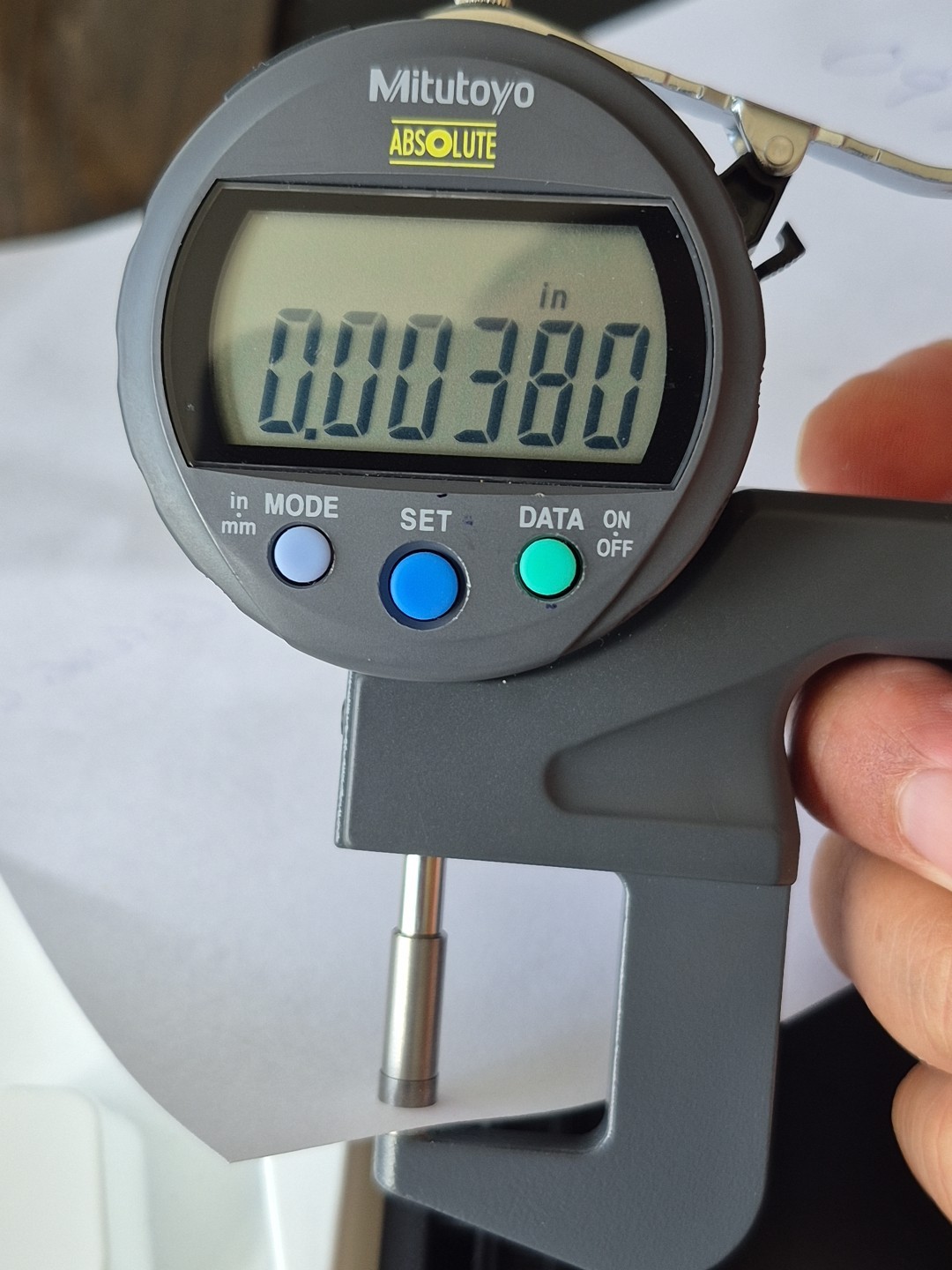 Mitutoyo 547-400S Digimatic IDC Thickness Gage 0-0.5" (0-12mm) Digital .00005"