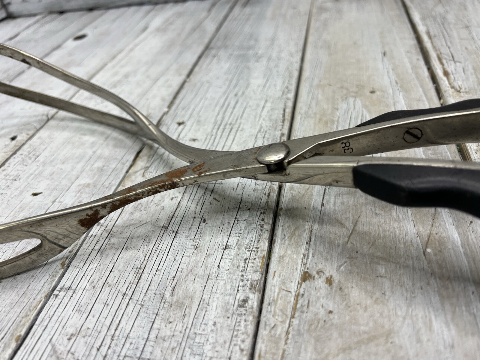 AS-IS Rusty Obstetrical Forceps Medical Birth Birthing Device Oddity Oddities