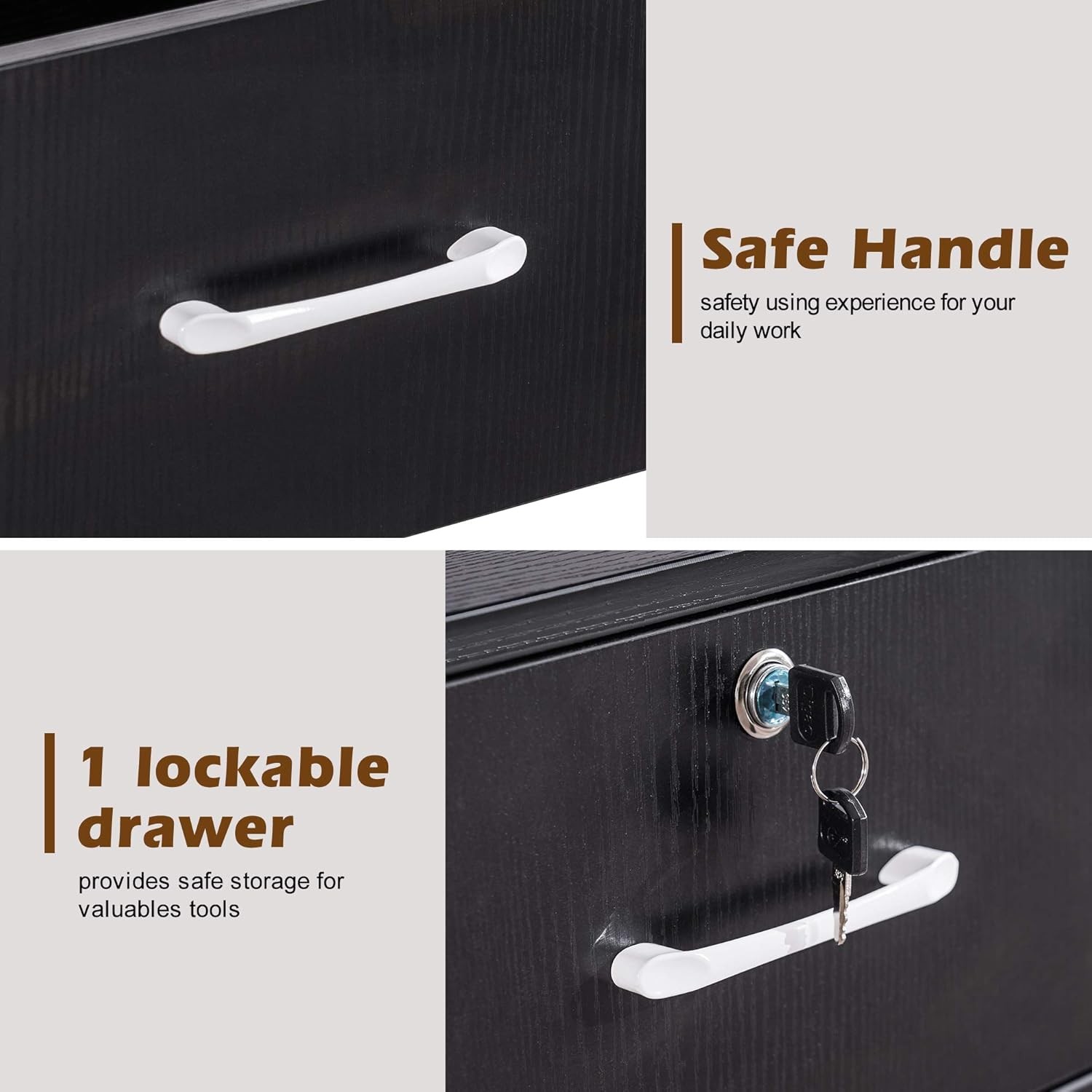 BarberPub Locking Wall Mount Styling Station Barber Salon Floating Equipment5012