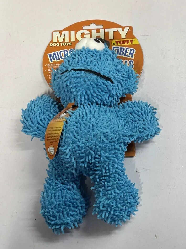 Tuffy Mighty Micro Fiber Ball Monster Dog Squeaker Toy Durable Floats M-L  🐶