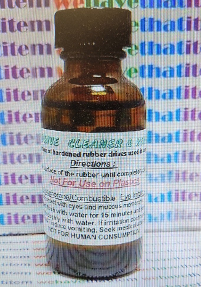 RUBBER CLEANER , RENEWER , RESTORER, REVITALIZER / 1 OUNCE BOTTLE (qzty)