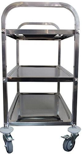 Commercial Stainless Steel 34"x18" 3 Shelf Utility Kitchen Metal Cart on Wheels