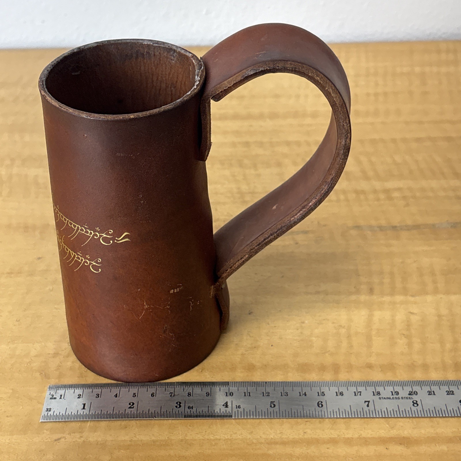 D&U Leather and Wood Medieval Mug Stein LOTR