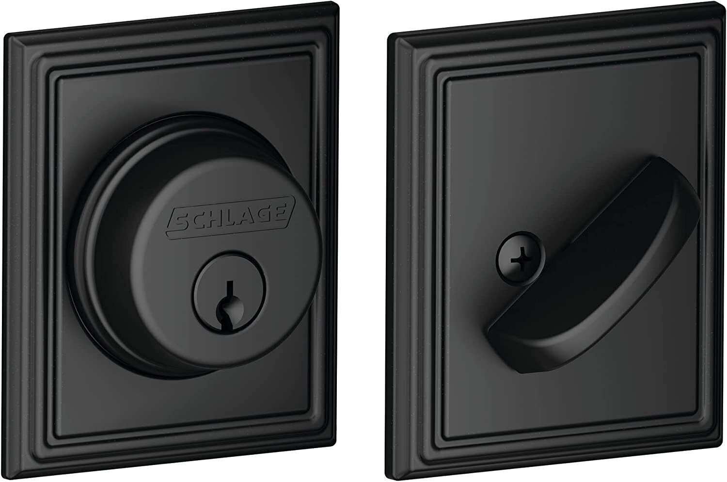 Schlage Single Cylinder Grade 1 Deadbolt with Decorative Addison Rose - B60N ADD