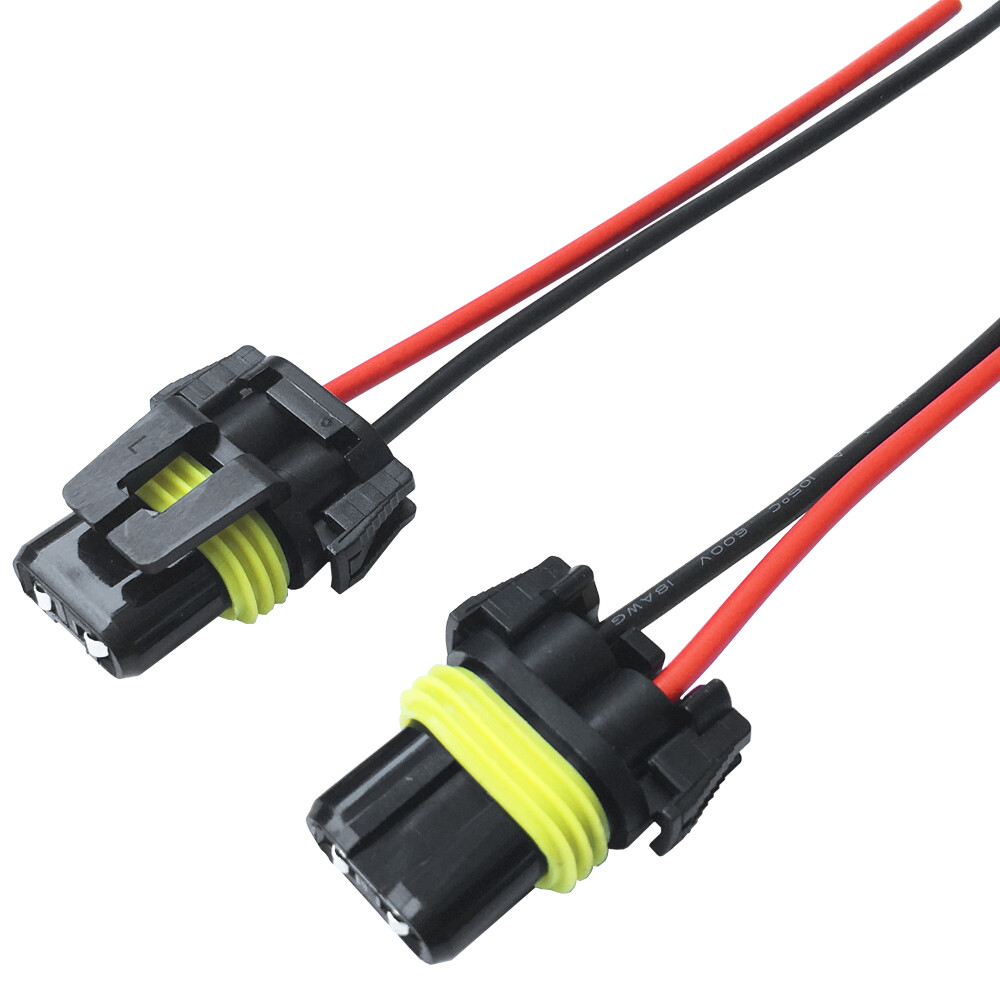 2X 9140 9145 H10 Female Connector Socket For Fog Light Wiring Pigtail Harness