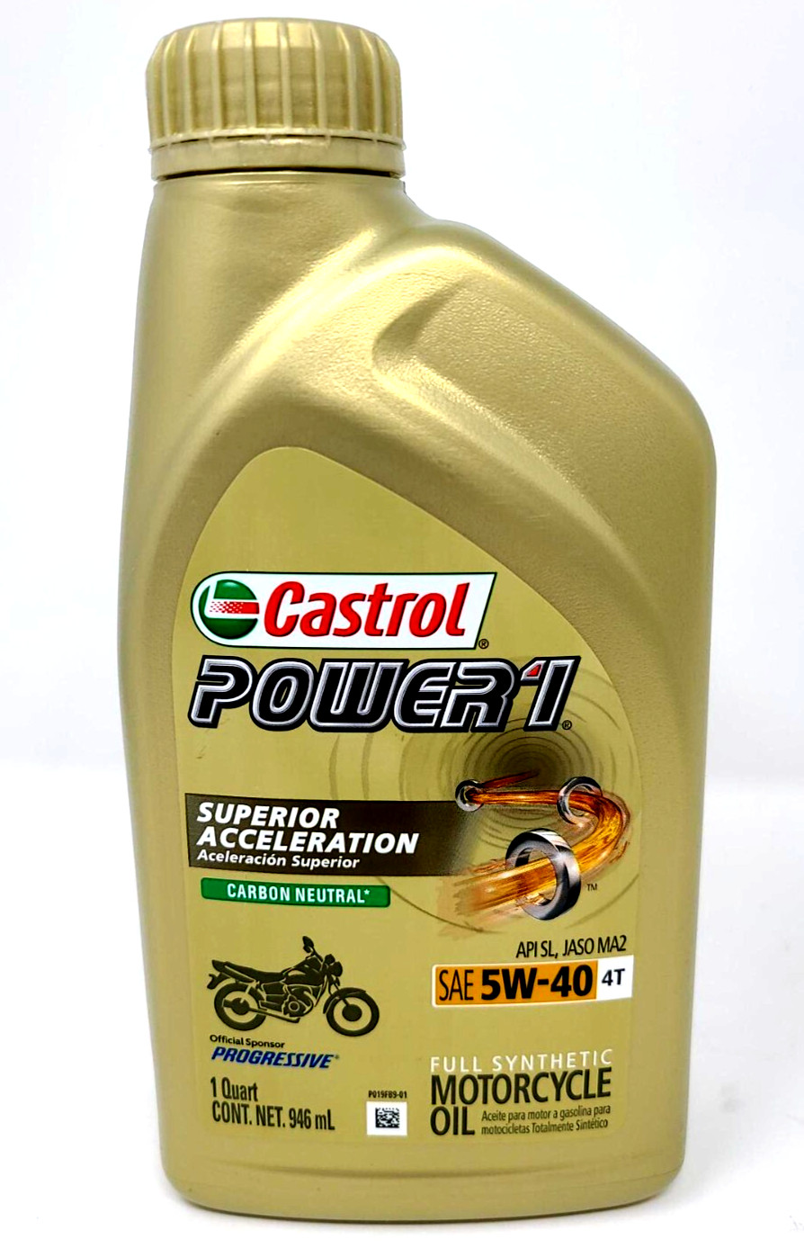 Castrol Power 1 Racing 4T Motorcycle Oil - 5W40 1 QT CASE OF 6