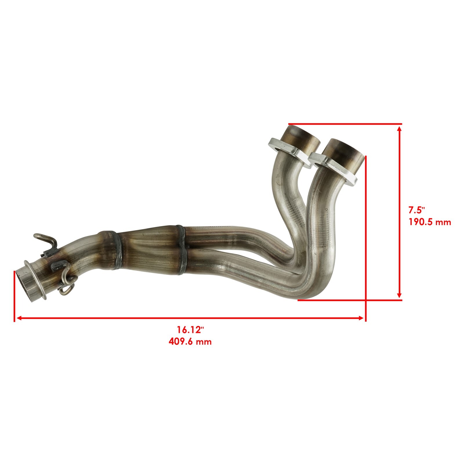 Exhaust Pipe w/ Gaskets For Yamaha Rhino 700 YXR700F 4x4 FI Side By Side 08-012