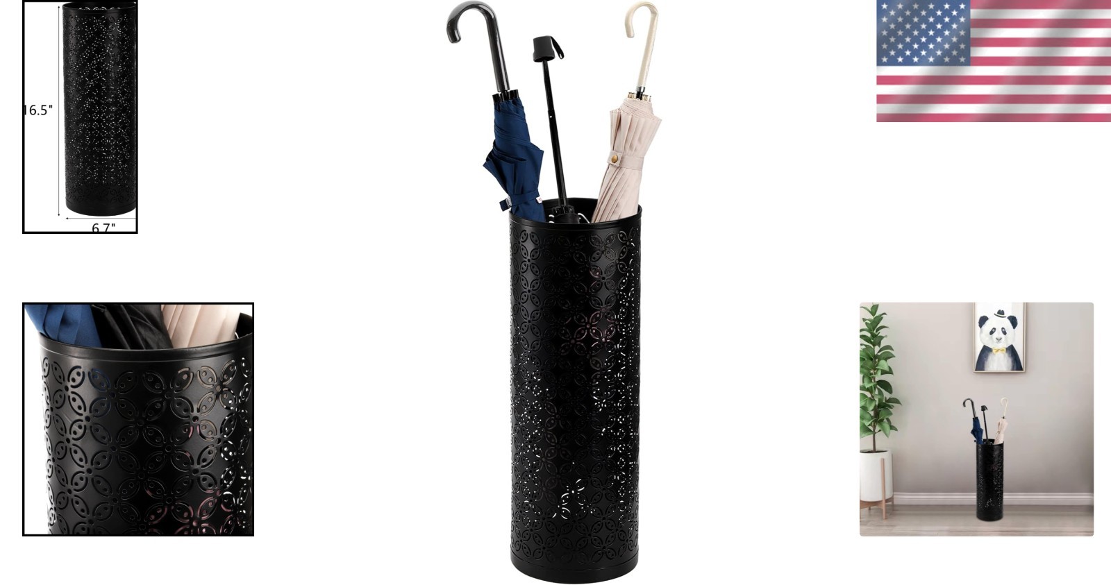 Versatile Free Standing Umbrella Stand - Perfect for Canes and Walking Sticks
