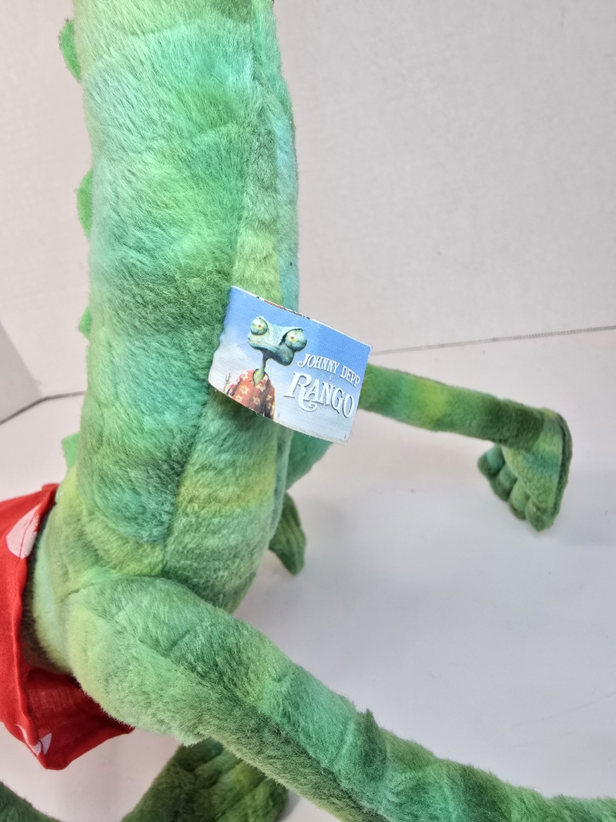 Rare RANGO Movie Johnny Depp Chameleon 18" Bendable Posable Plush Figure Hanger