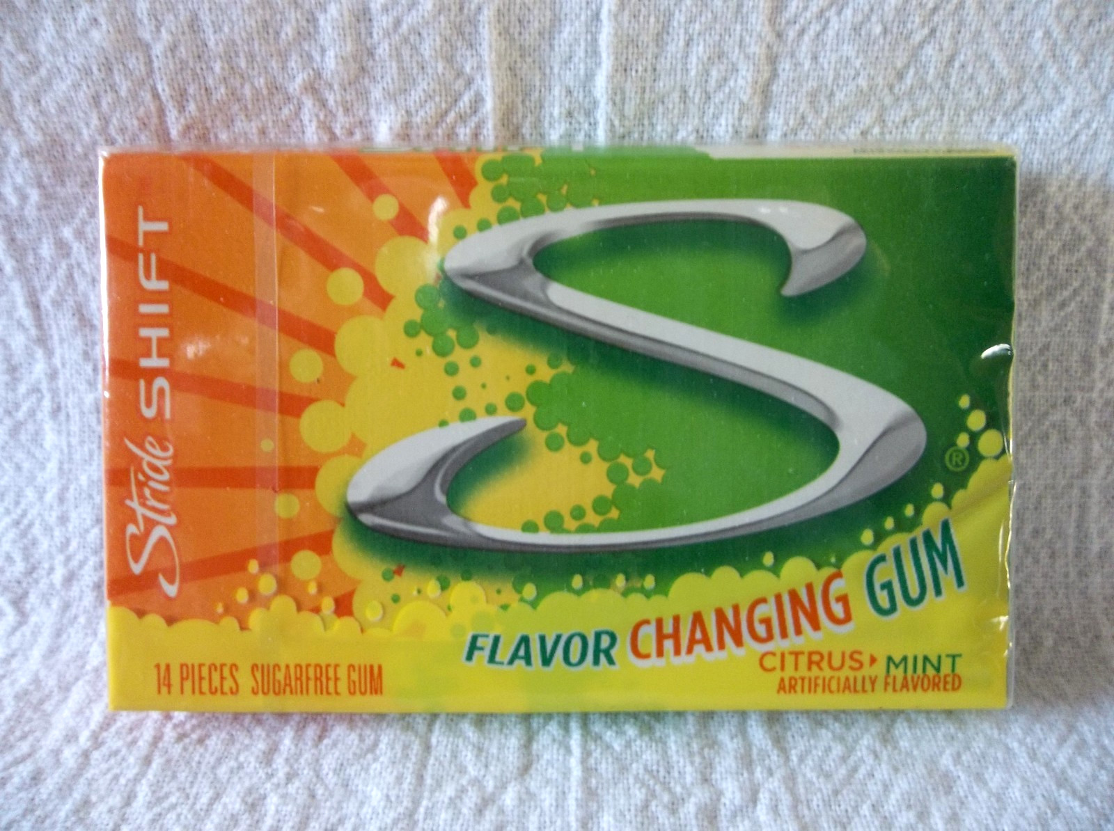 Stride Shift Citris Mint Chewing Gum DISCONTINUED Sealed Pack Expired 2011