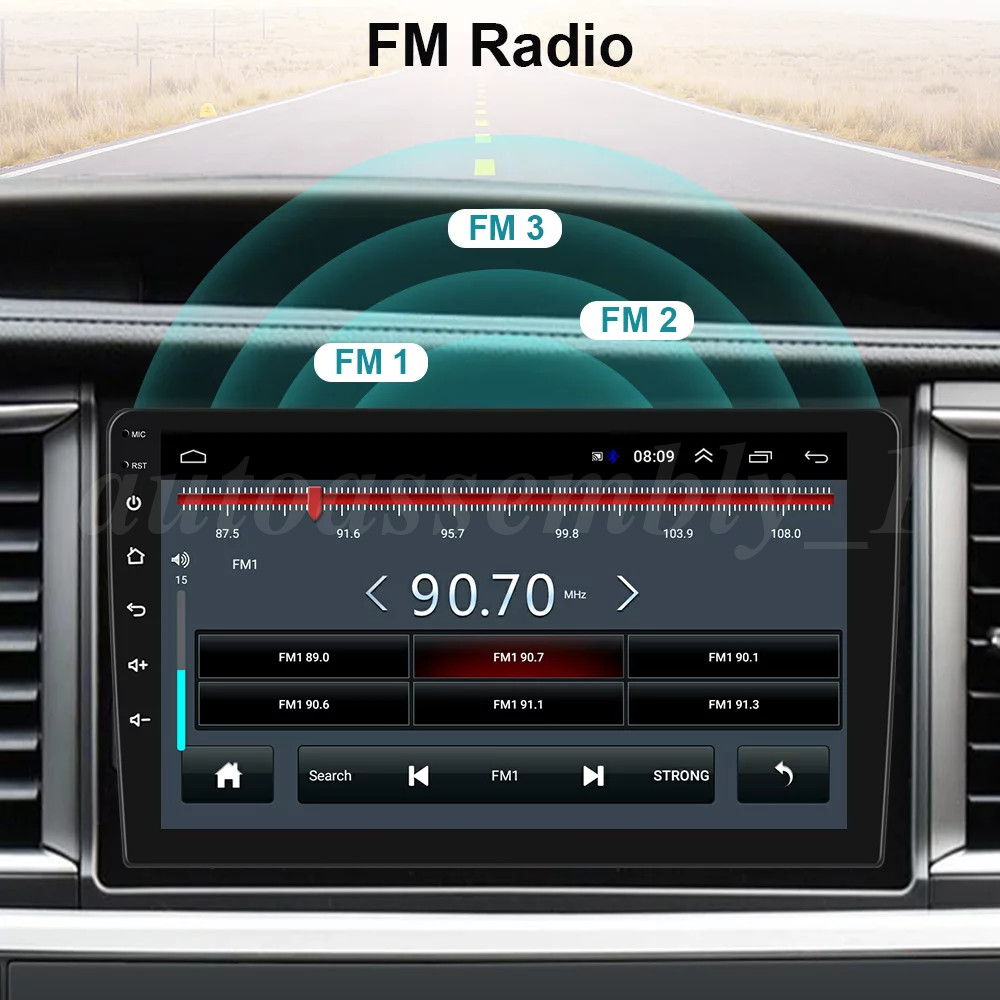 Android 16 Carplay GPS Navi WiFi 10.1" Double 2Din Touch Screen Car Stereo Radio