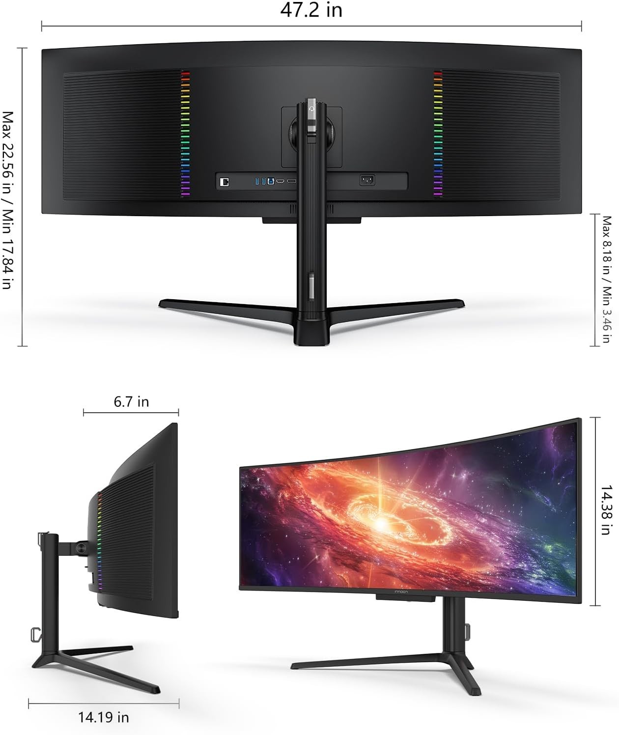 INNOCN 49Q1S 49" OLED Curved Gaming Monitor 240Hz USB-C 90W