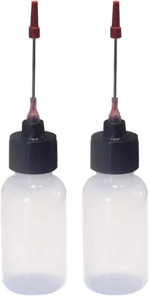 Reusable 1oz Plastic Squeeze Bottle Set with Stainless Applicators for Fitness