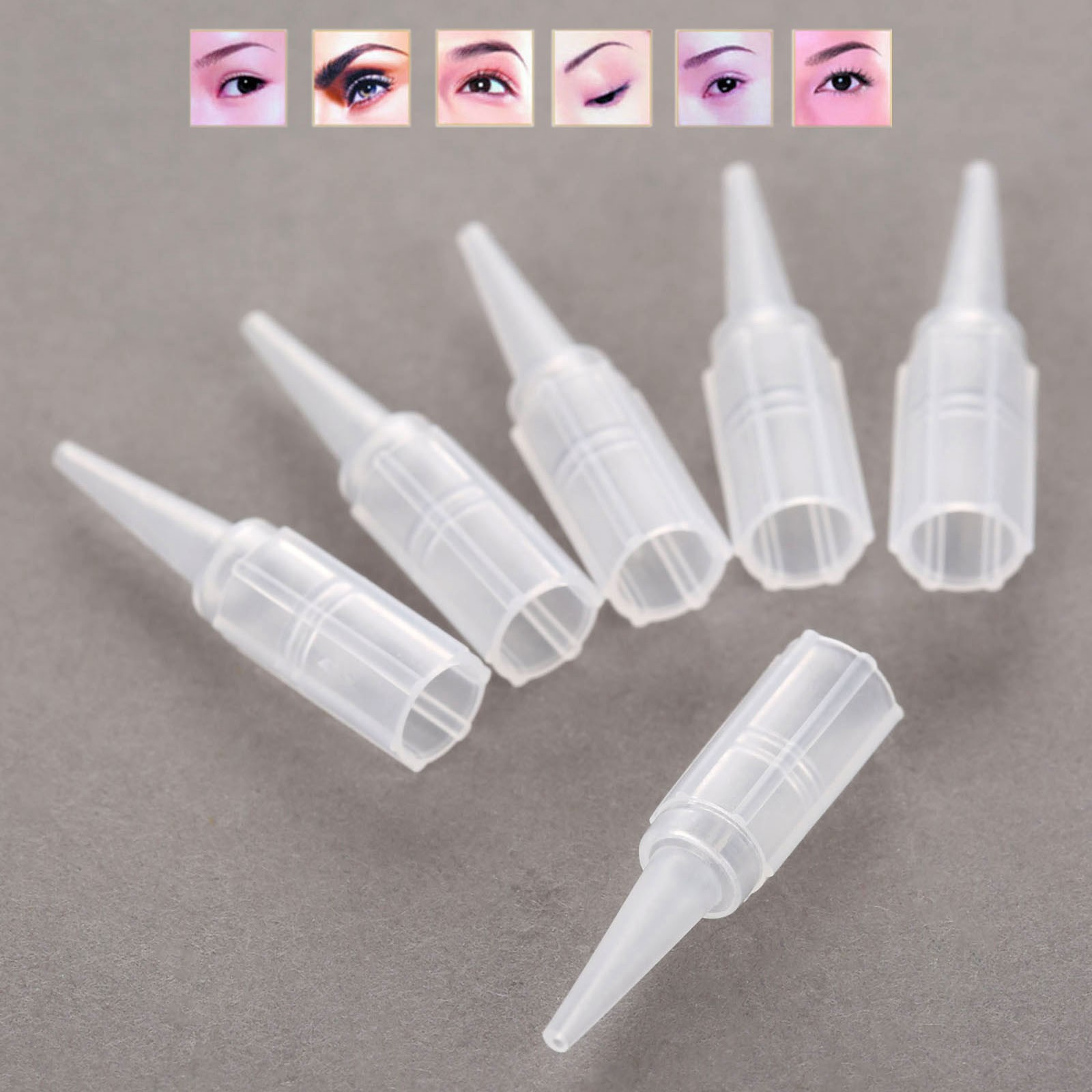 50Pcs Disposable Tattoo Tips Cap For Round Mouth 1R Needle Permanent Makeup Tool