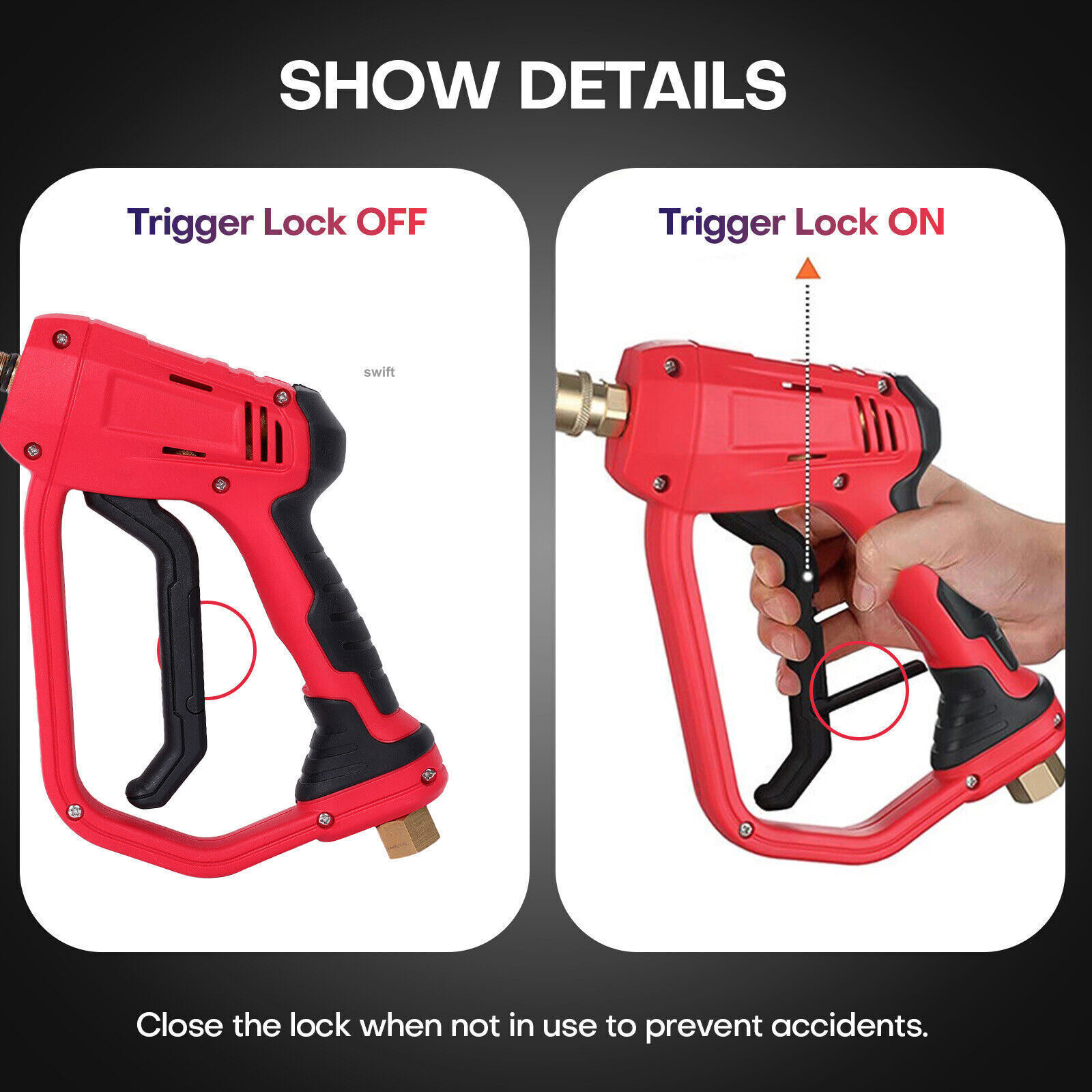 4000PSI High Pressure Car Power Washer Gun Spray Wand Lance Nozzle and Hose Kit