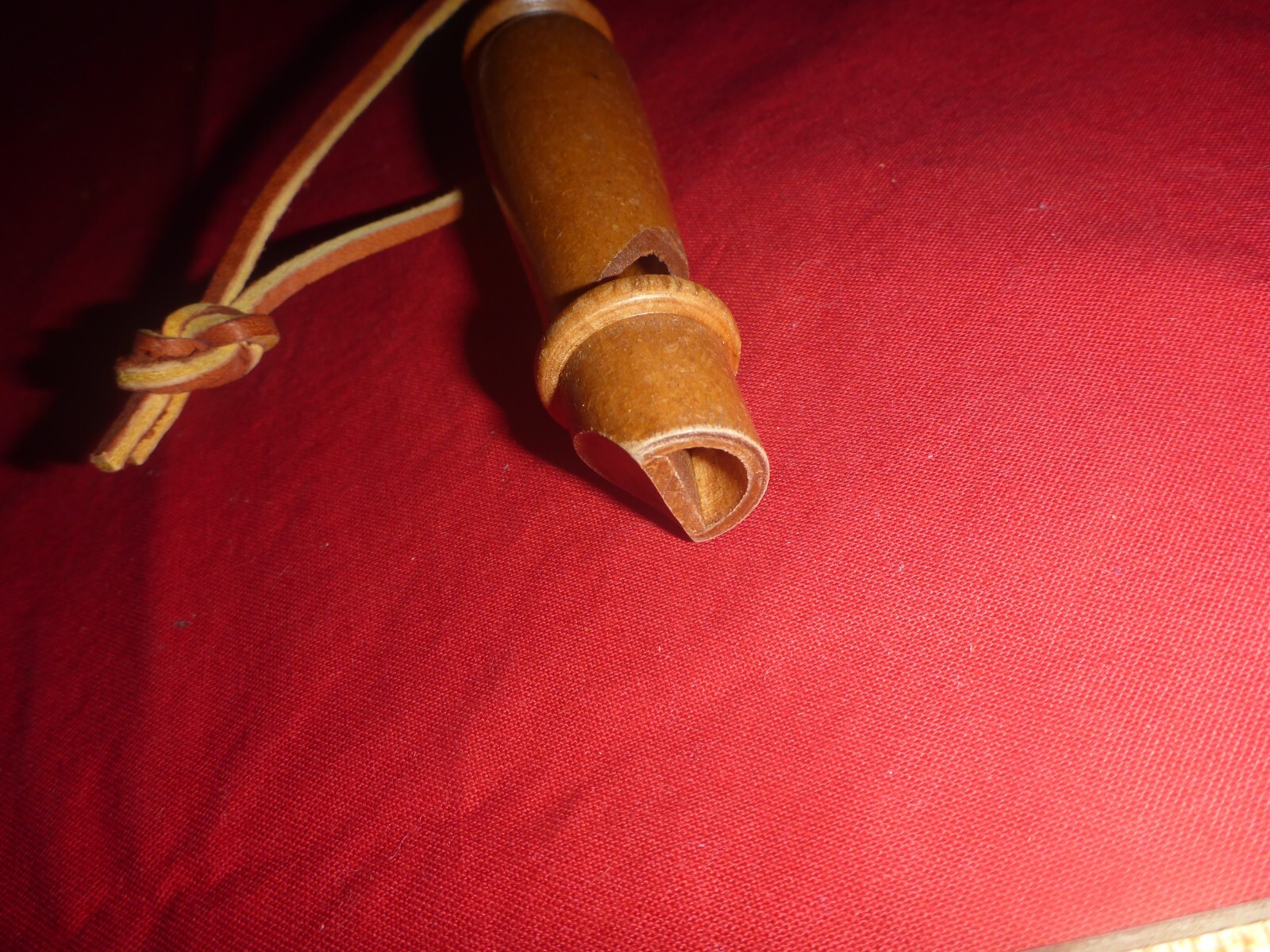 Vintage Solid Wood Light Infantry Signal Whistle Wooden Turned Alert Call