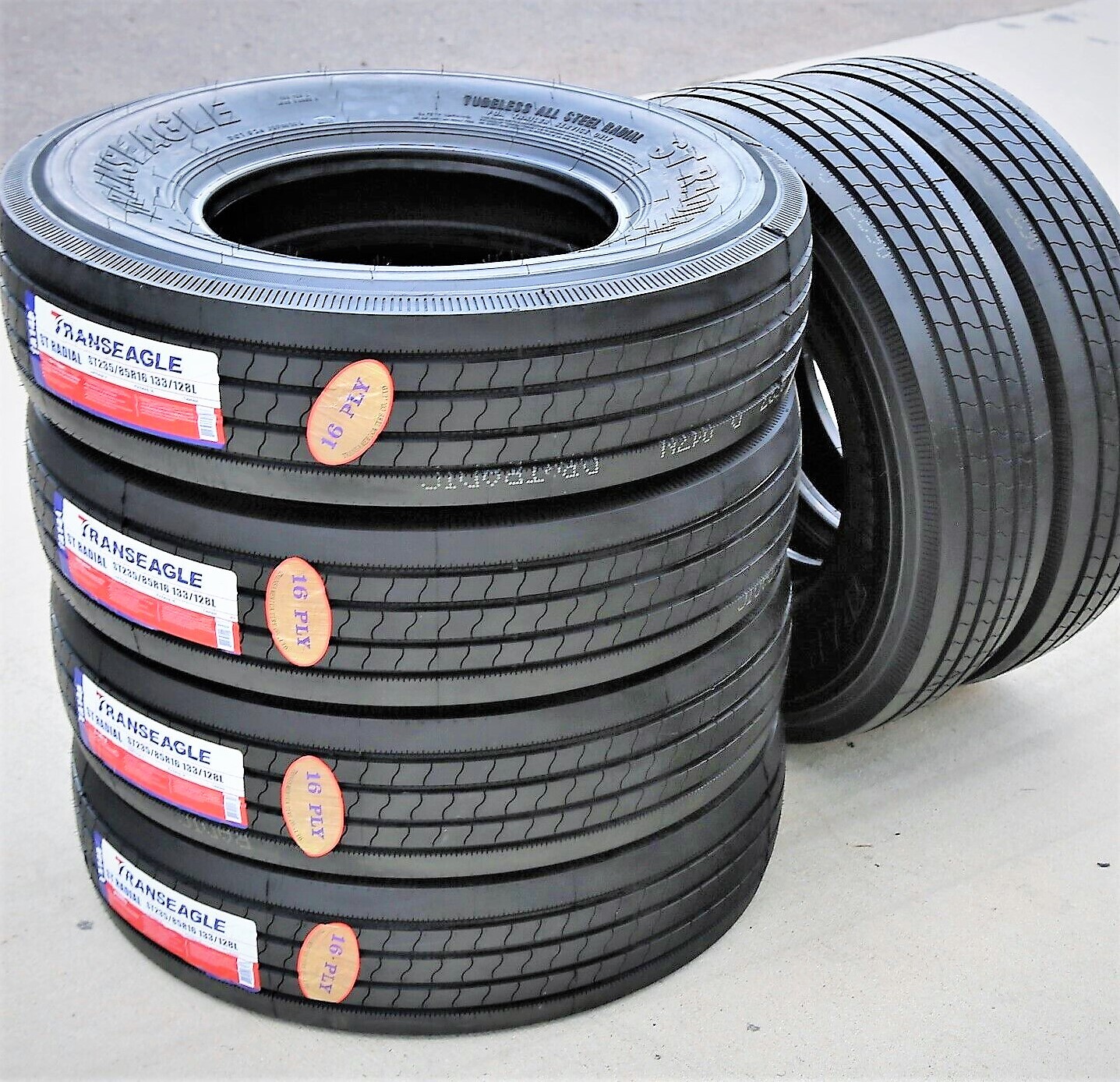 4 Tires Transeagle All Steel ST Radial ST 235/85R16 Load H 16 Ply Trailer