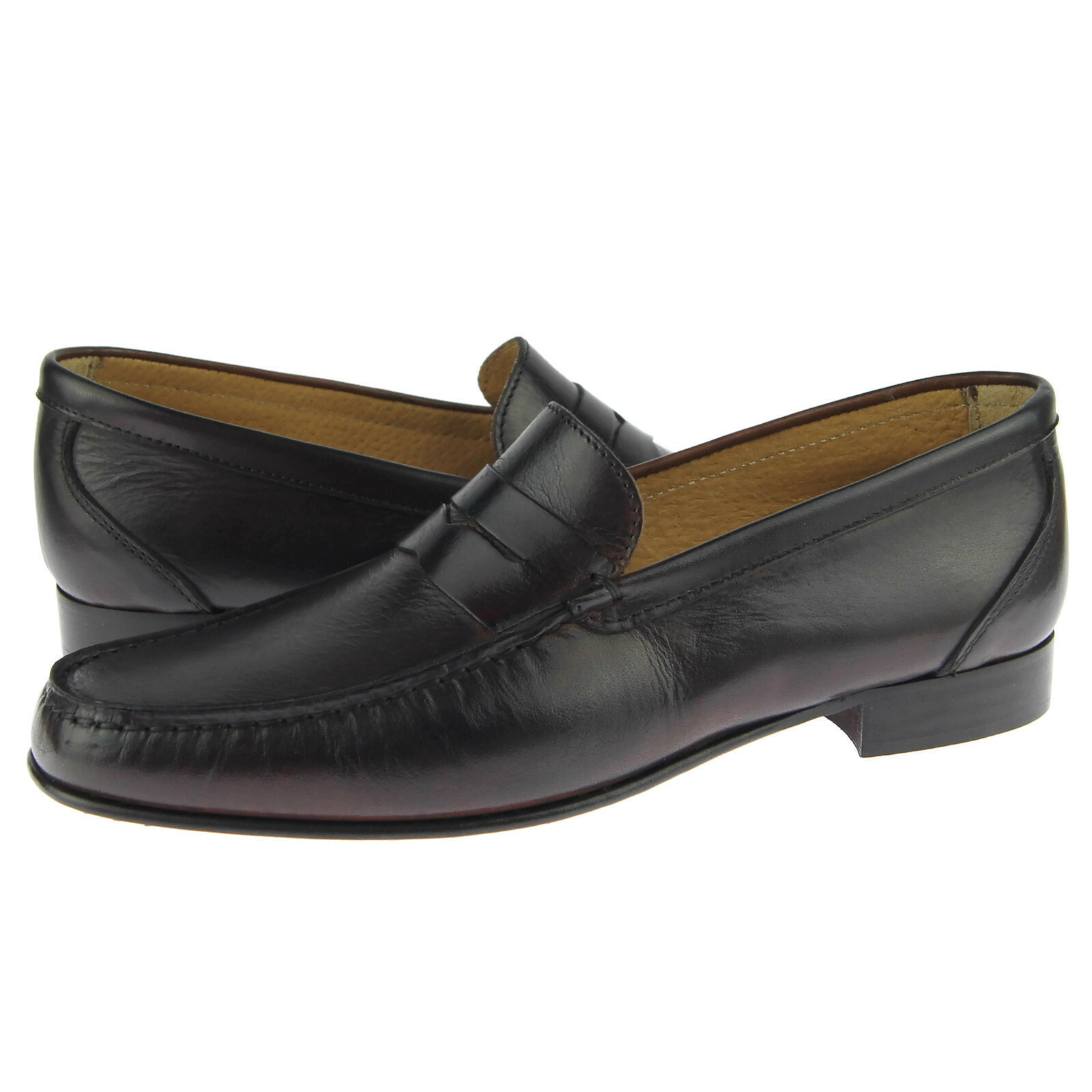 Alex D "Lexington" Penny Loafer, Men's Dress/Casual Leather Shoes, Brown