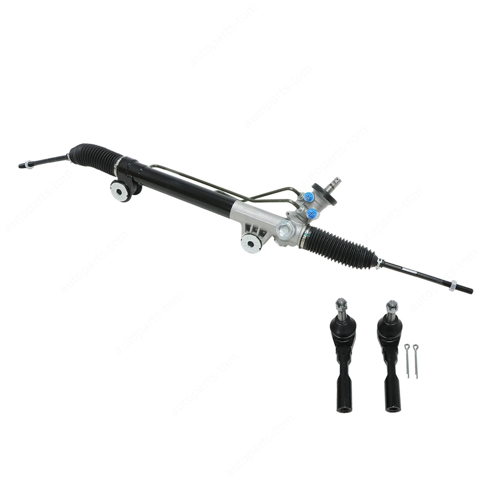 Power Steering Rack and Pinion+Outer Tie Rods For Chevy Silverado Sierra 1500
