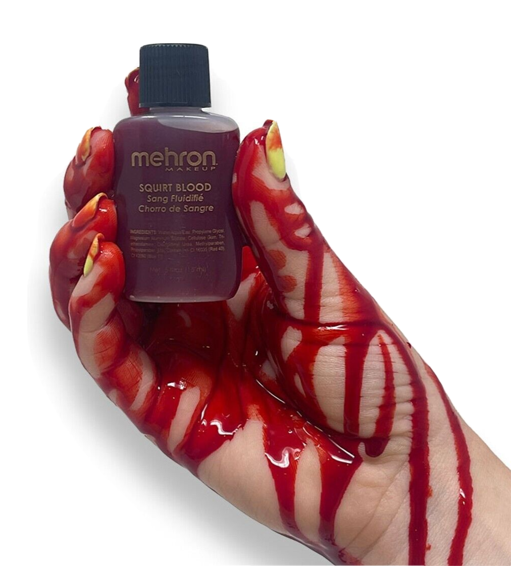 Mehron Fake Blood Squirt Blood -Bright Arterial SPFX- .5oz- Zombie FX Makeup-NEW