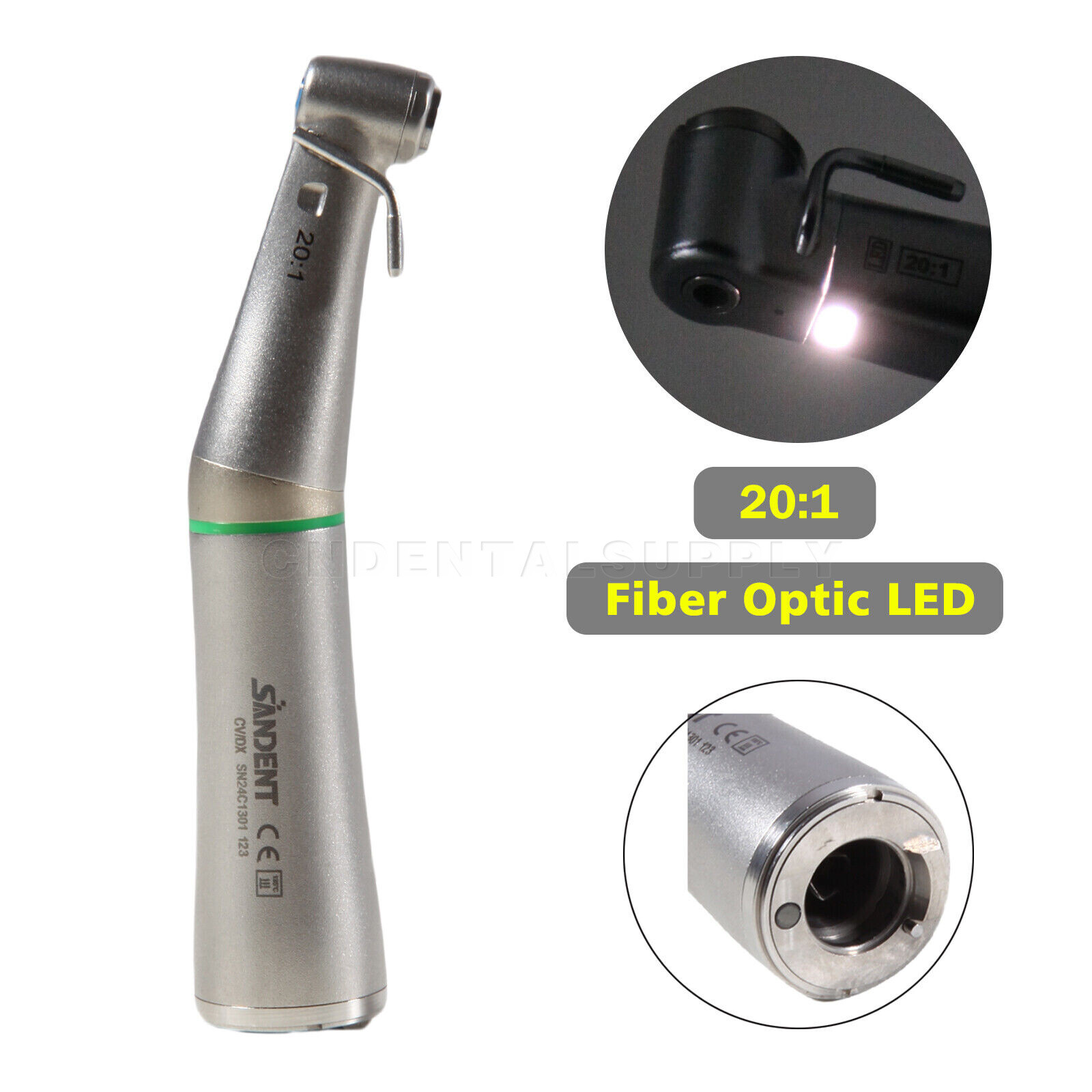 Dental Fiber Optic 20:1 Implant Contra Angle Surgical Handpiece fit NSK SG20L US