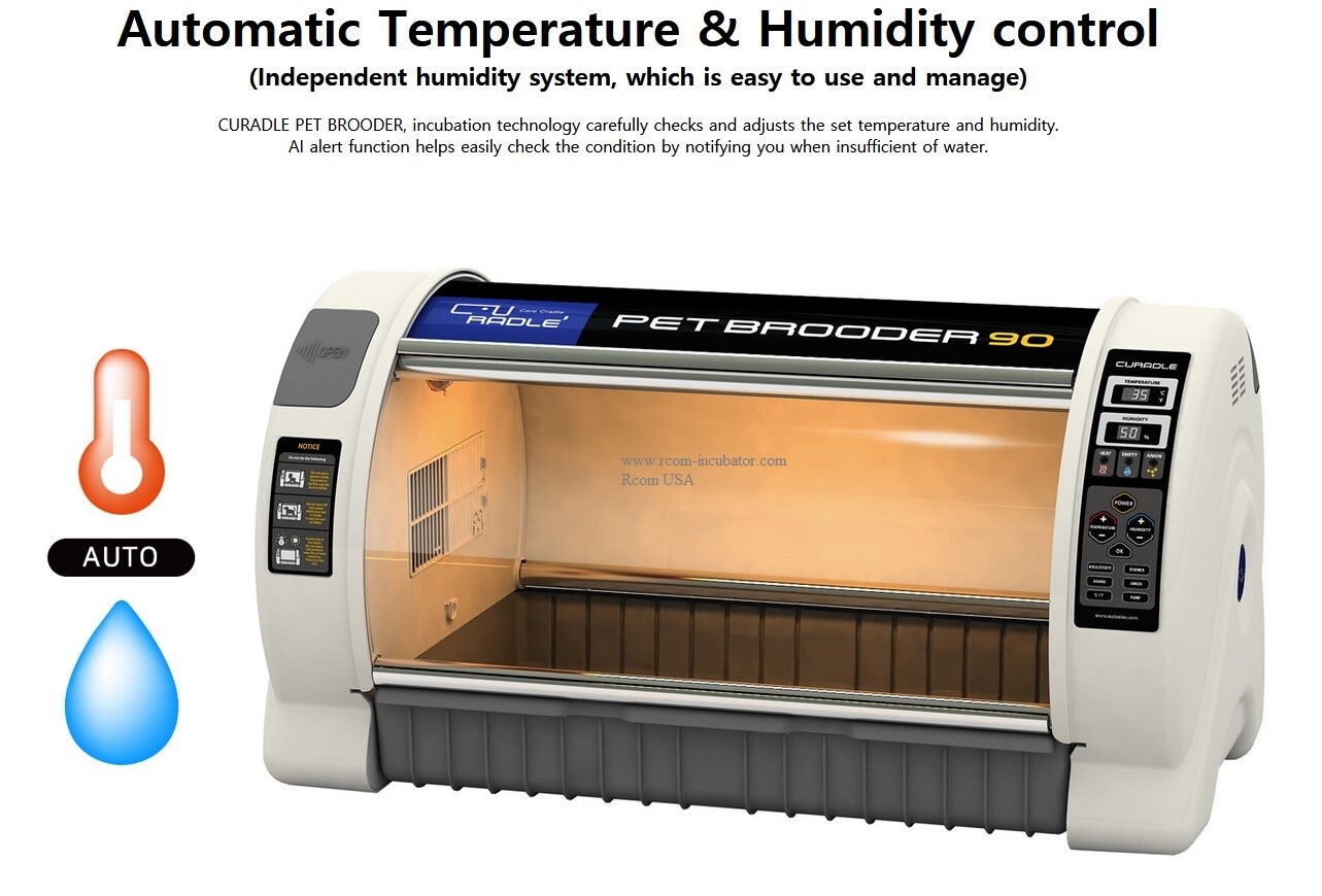 Rcom Curadle Large Pet Brooder 90 MX-B90N for Puppies and Kittens, w/ Bonus Tray