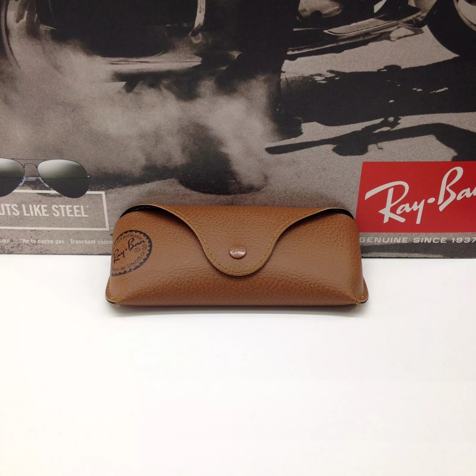 NEW Ray Ban Genuine BROWN Sunglasses Eyeglasses Case FAST SHIPPING!!!