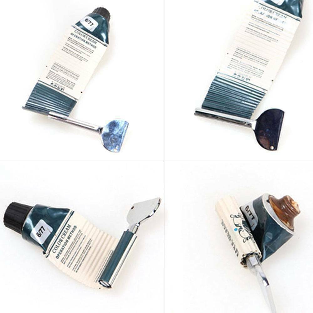 5PCS Stainless Steel Tube Toothpaste Squeezer Easy Key Dispenser Rolling HoldeZt