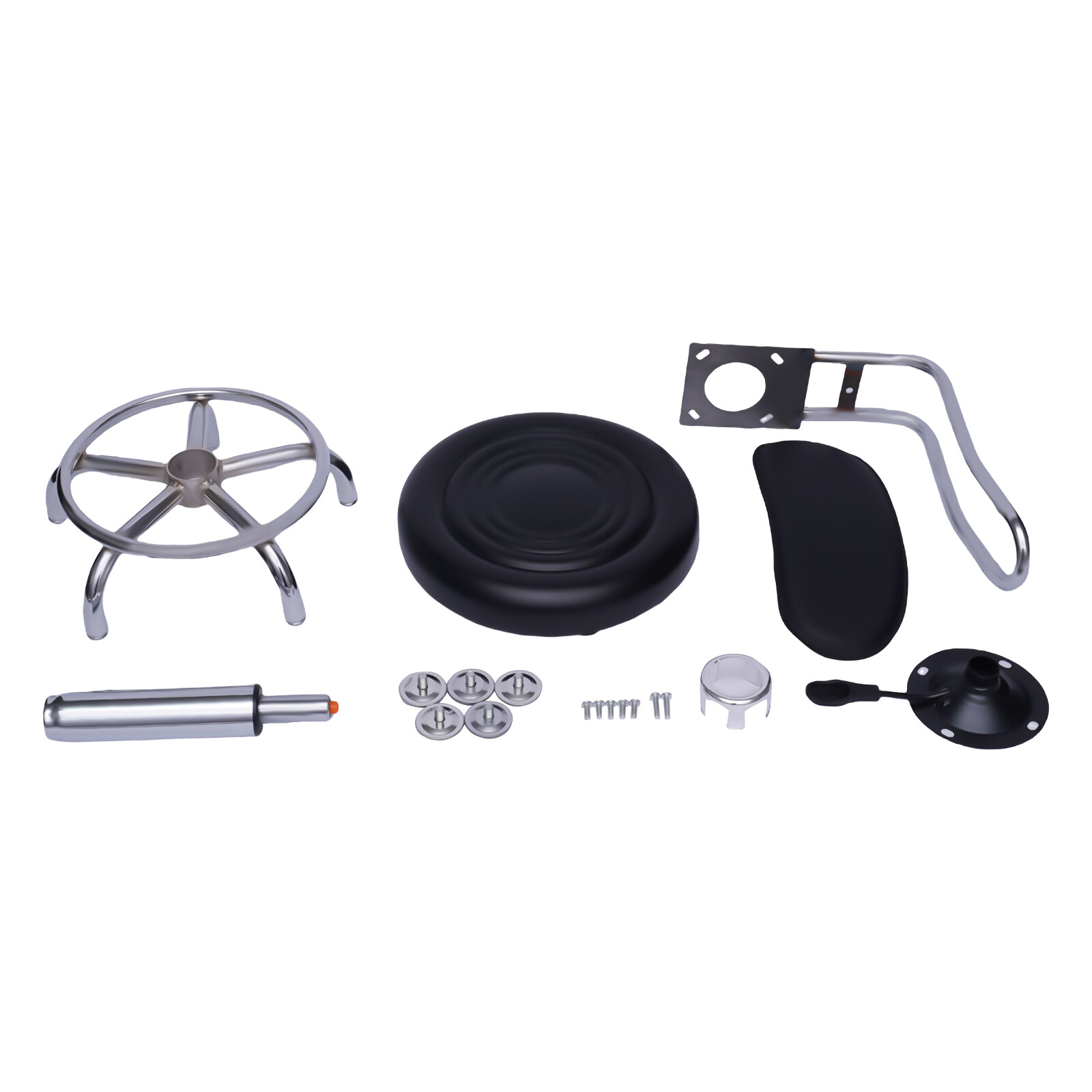 Work Shop Stool Bench Hydraulic Chair Bar Garage Adjustable Height+Back+Footrest