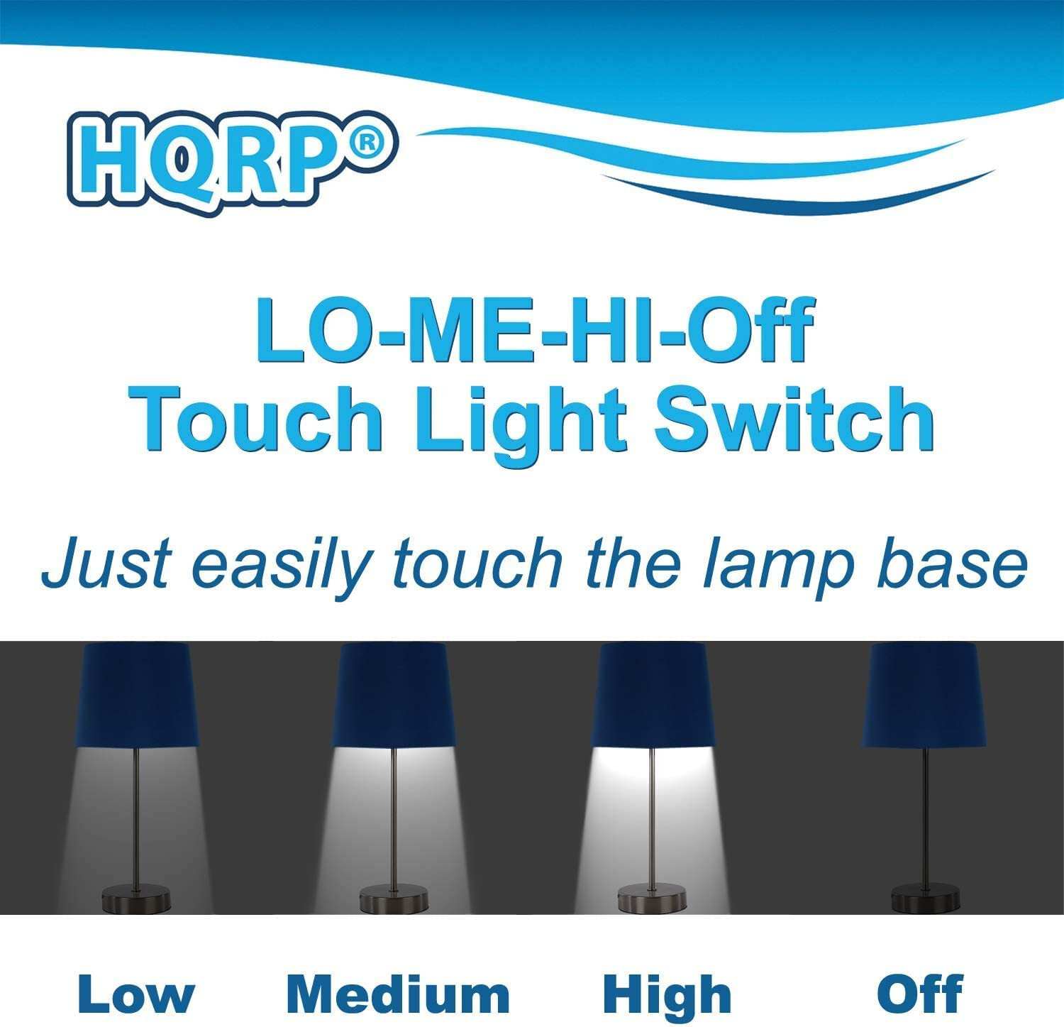 HQRP Touch Light Table Lamp Dimmer Switch LO-ME-HI-OFF Control Module Sensor