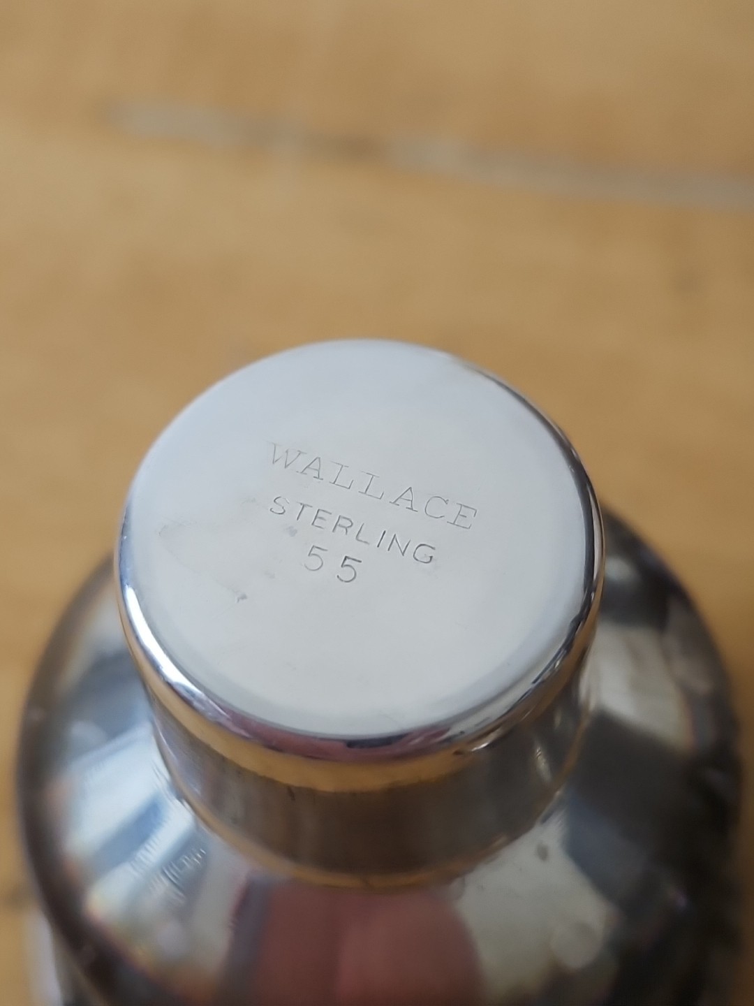 Pair Of Wallace 4640 Sterling & Glass Hurricane Candle Holders, Silver